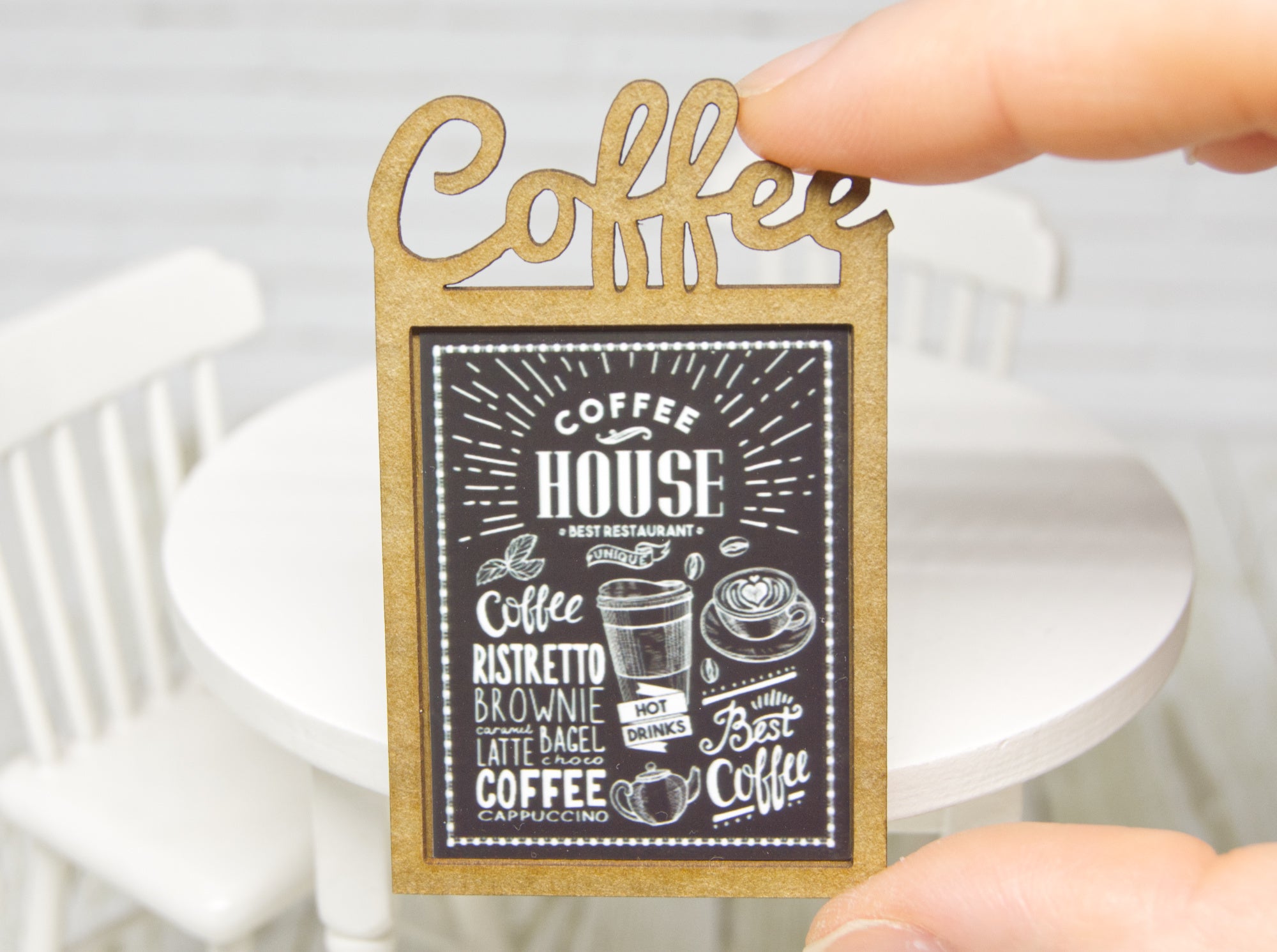 Chalkboard framed Sign (1:12 scale)