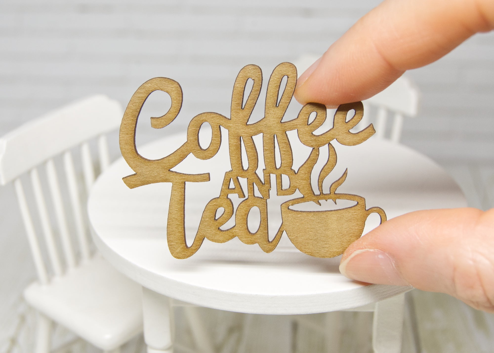 "Coffee and Tea" Sign (1:12 scale)