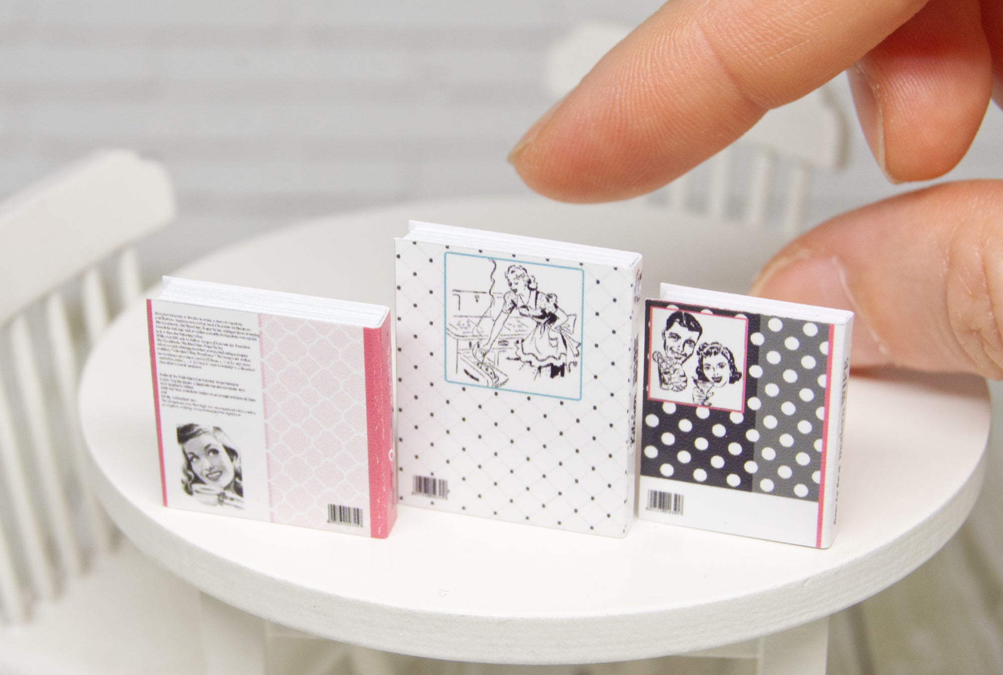 Books Set - 3pcs (1:12 scale) cooking