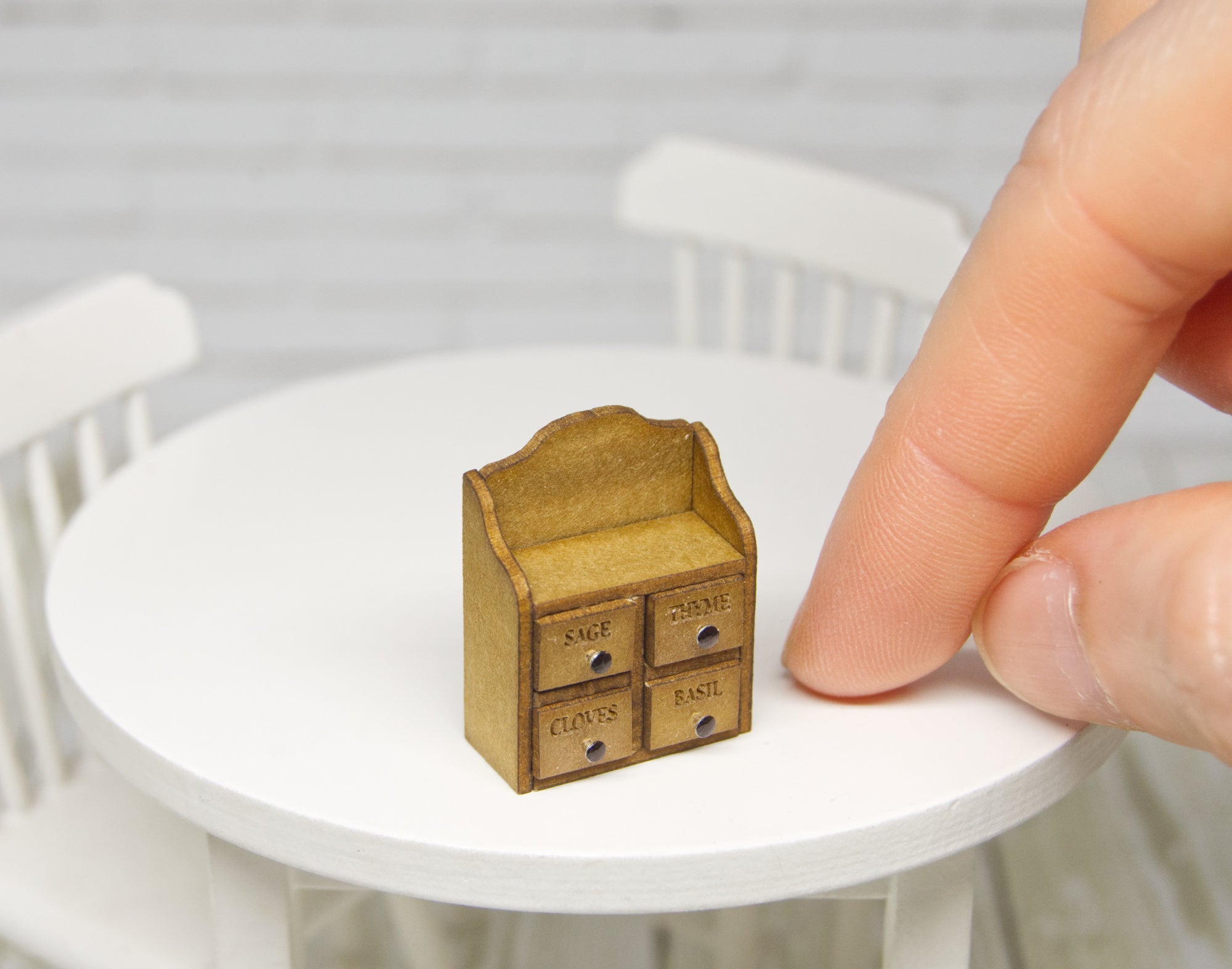 Spice chest with drawers (1:12 scale)