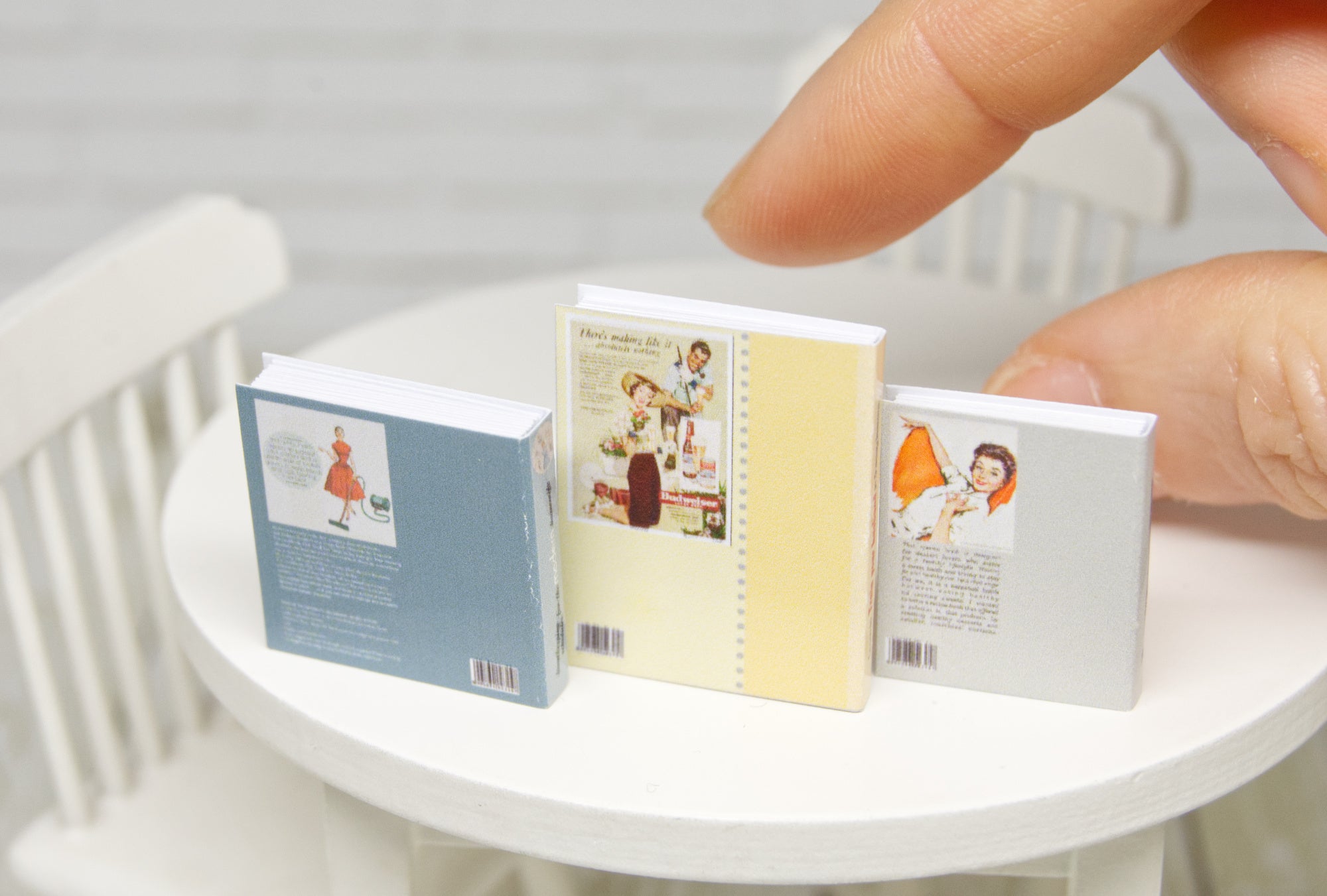 Books Set - 3pcs (1:12 scale) cooking