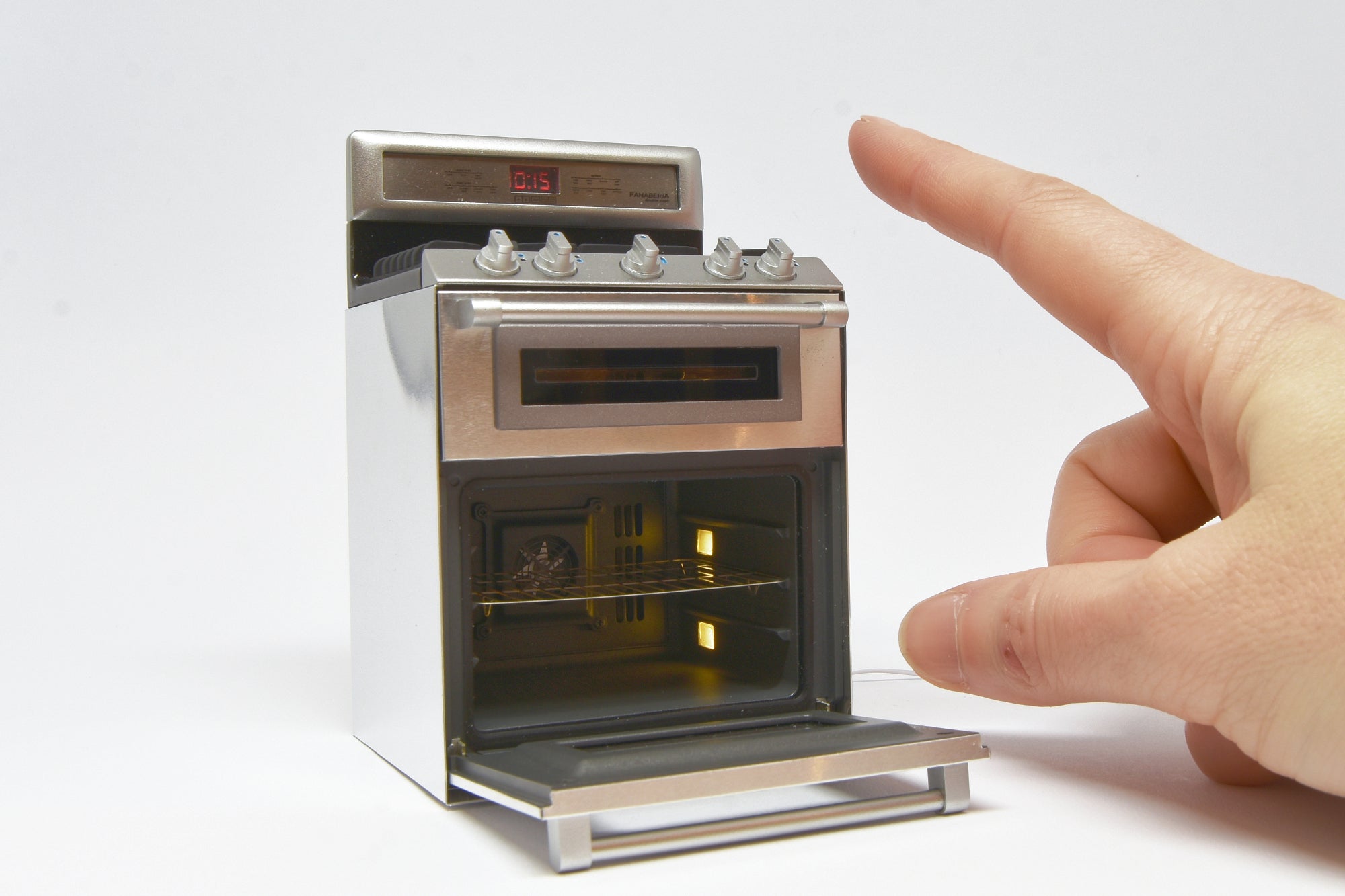 Double Oven Gas Range (1:12 scale) openable, with working light