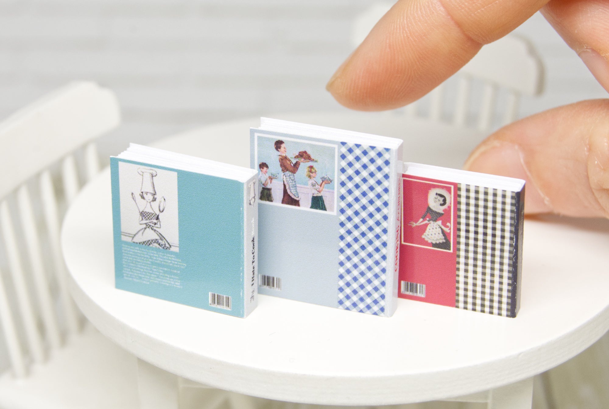Books Set - 3pcs (1:12 scale) cooking