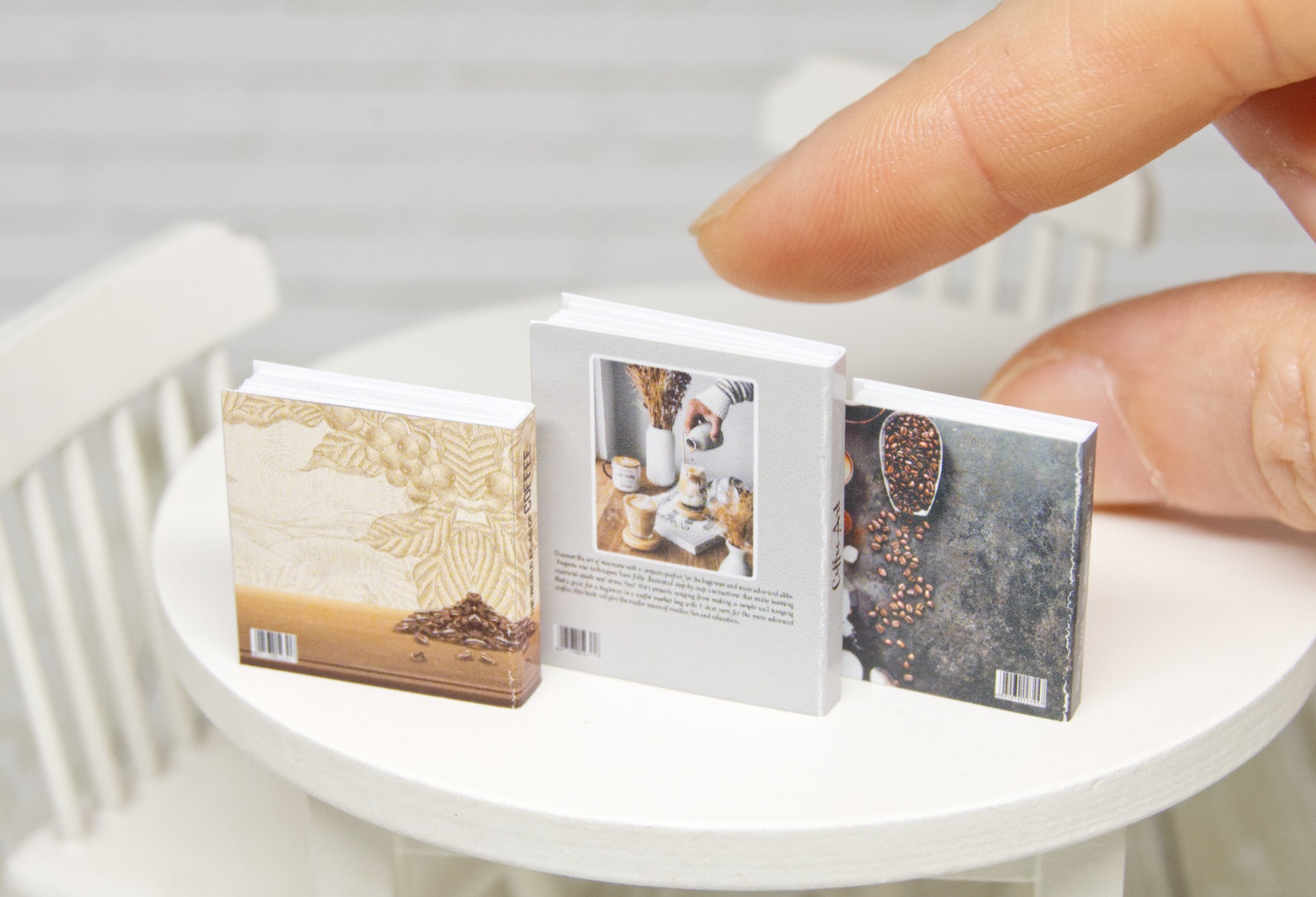 Books Set - 3pcs (1:12 scale) coffee