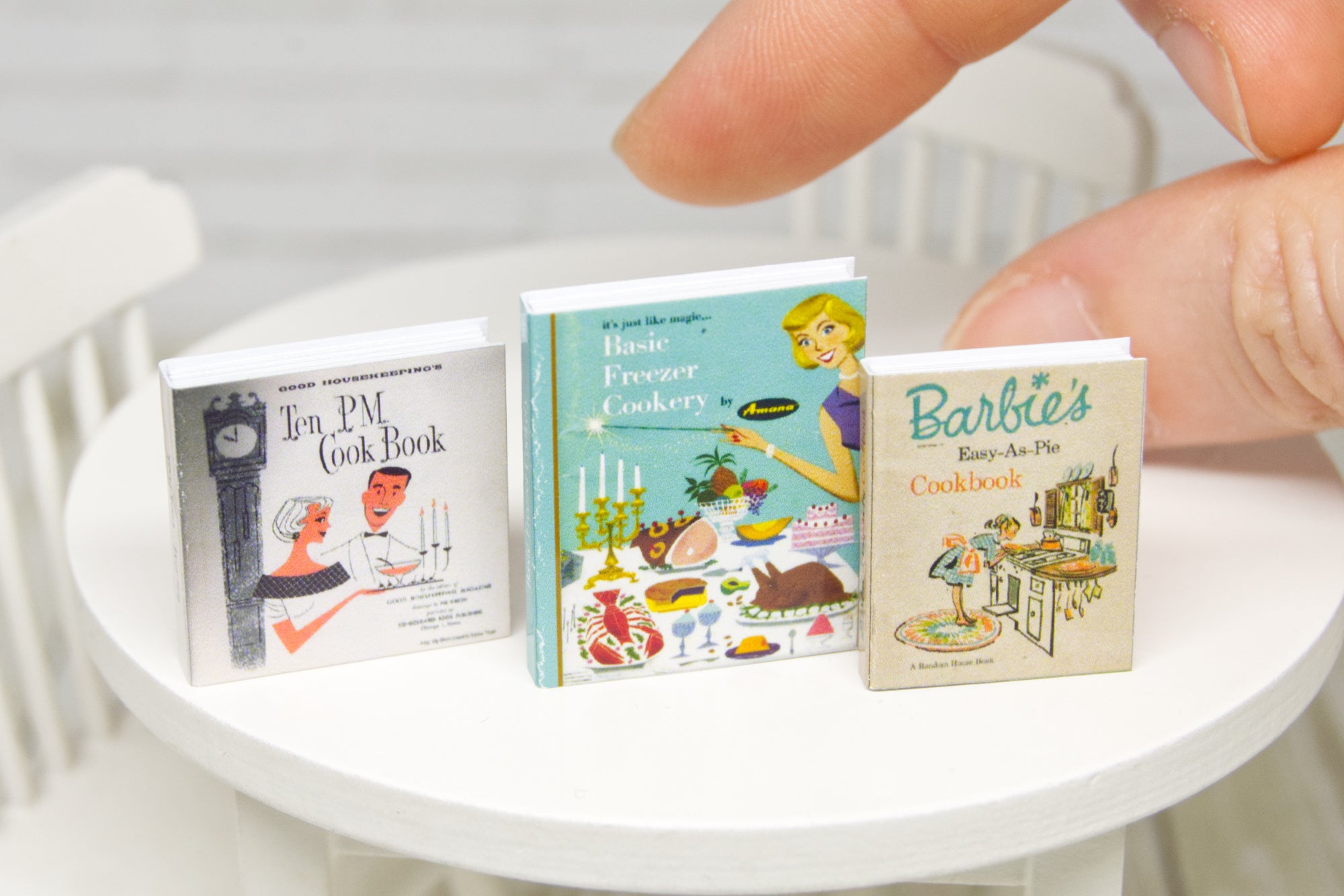Books Set - 3pcs (1:12 scale) cooking