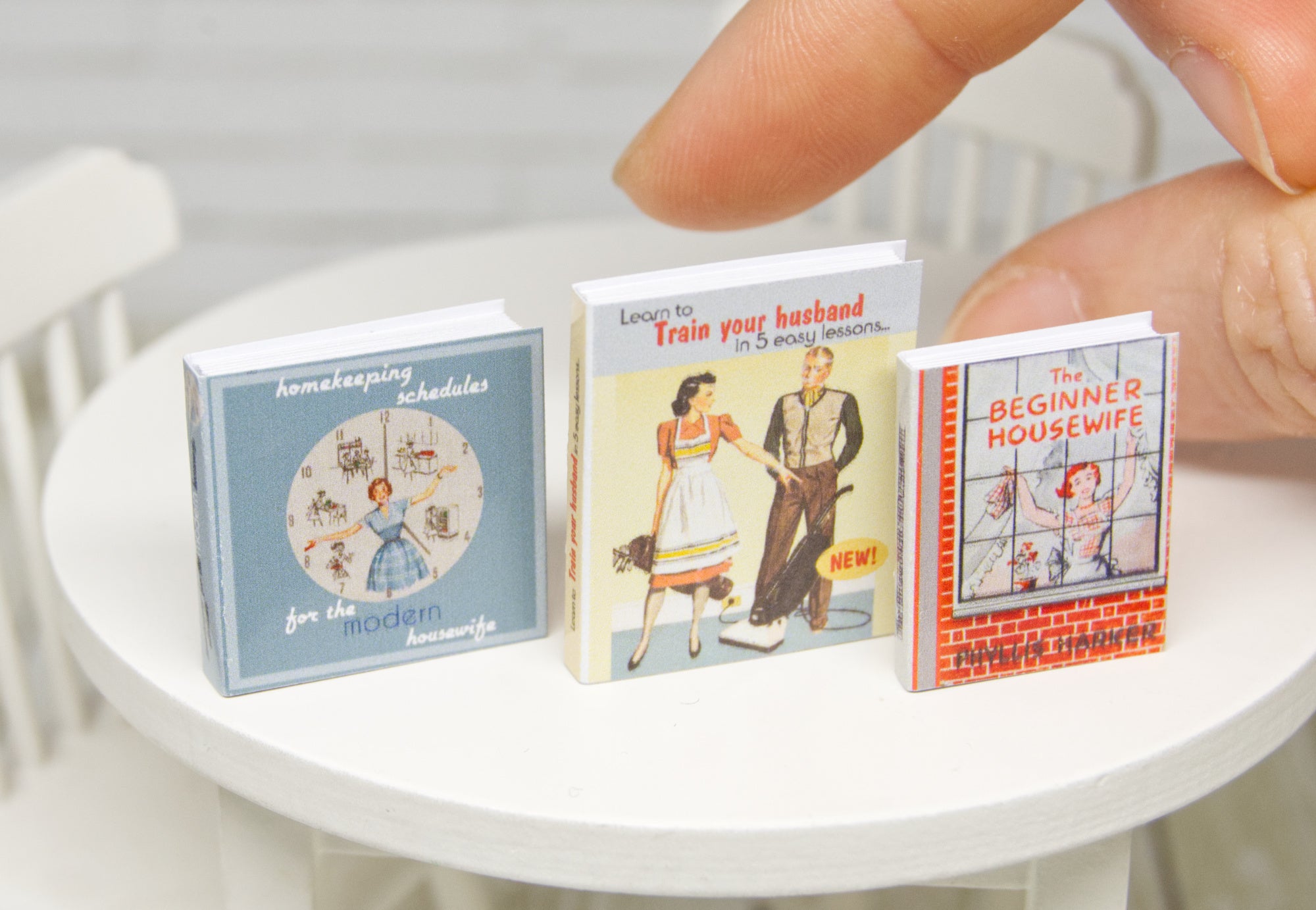 Books Set - 3pcs (1:12 scale) cooking