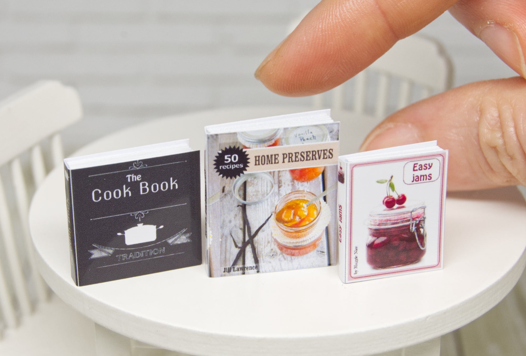 Books Set - 3pcs (1:12 scale) cooking