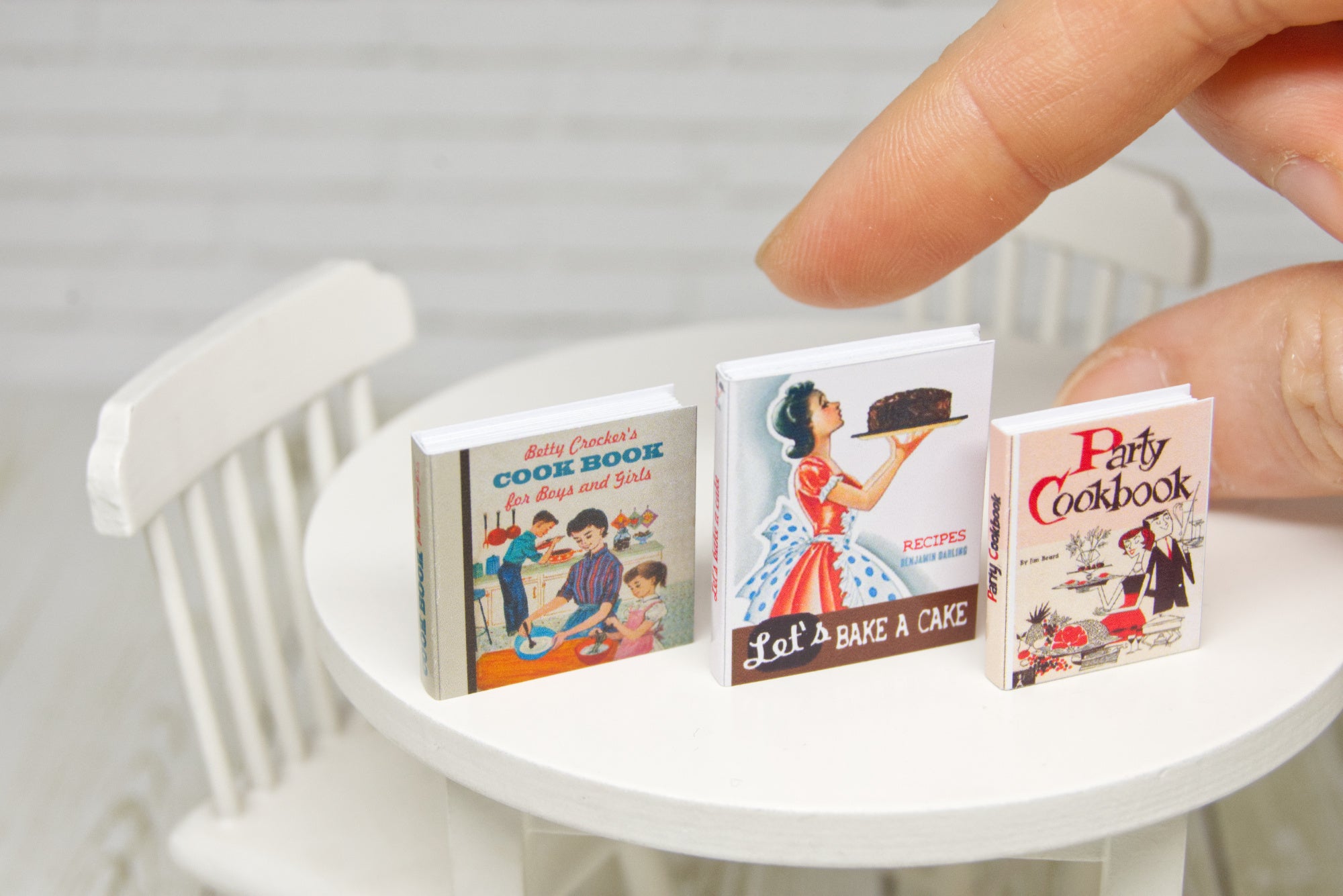 Books Set - 3pcs (1:12 scale) cooking
