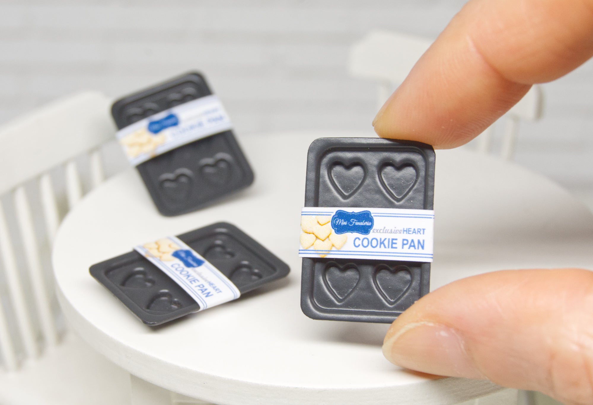 Cookie Pan - hearts (1:12 scale)