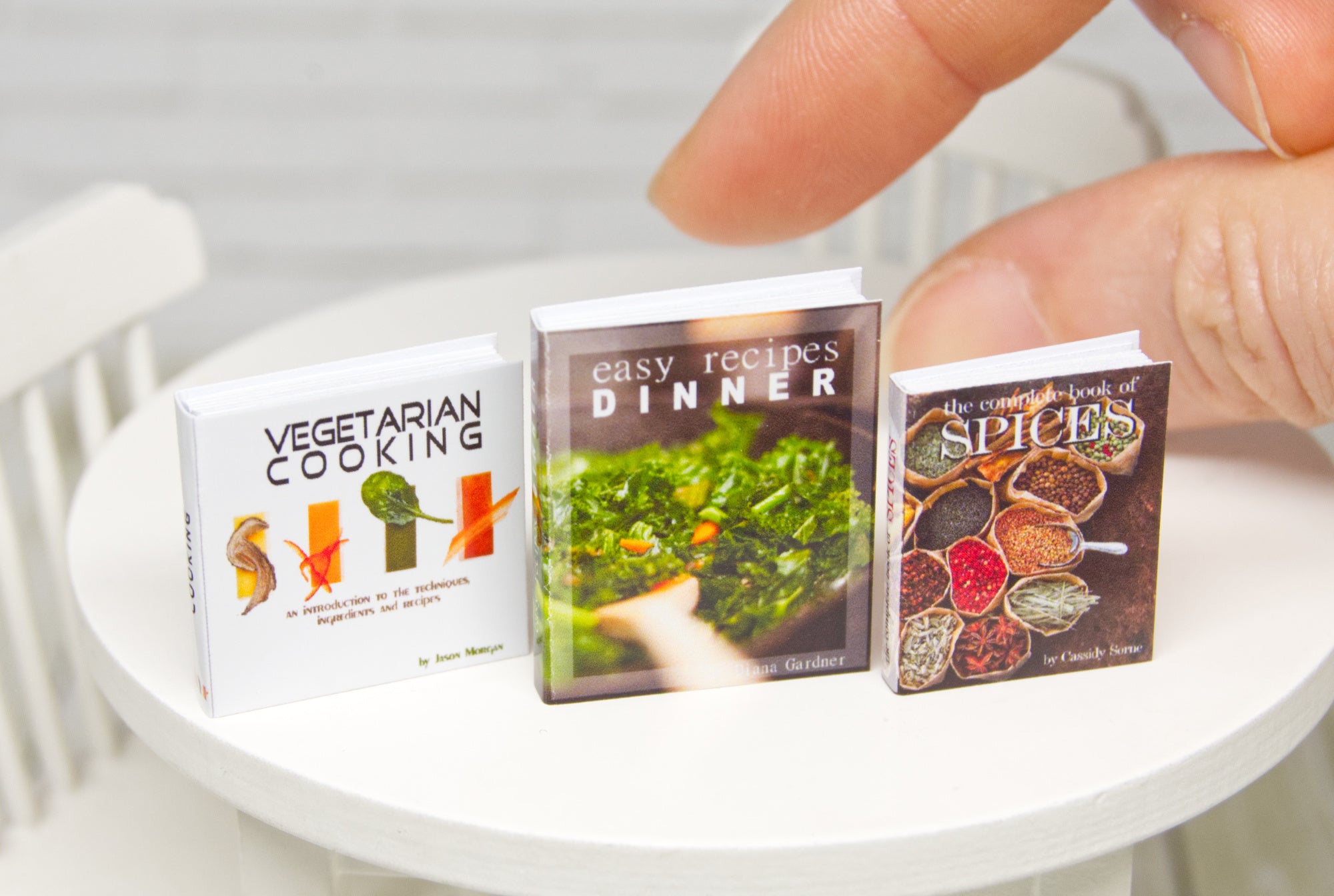 Books Set - 3pcs (1:12 scale) cooking