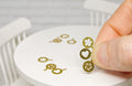 Metal Coffee stencils Set (1:12 scale) gold color