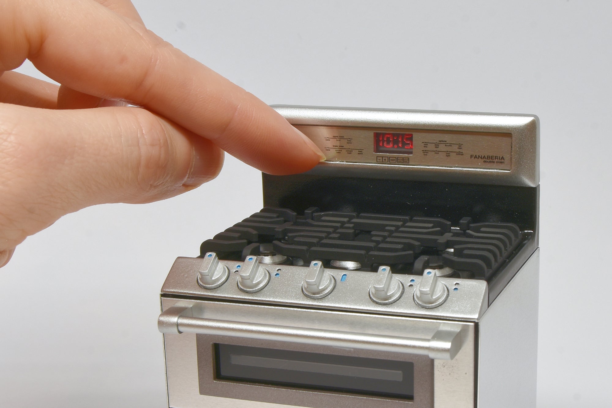 Double Oven Gas Range (1:12 scale) openable, with working light