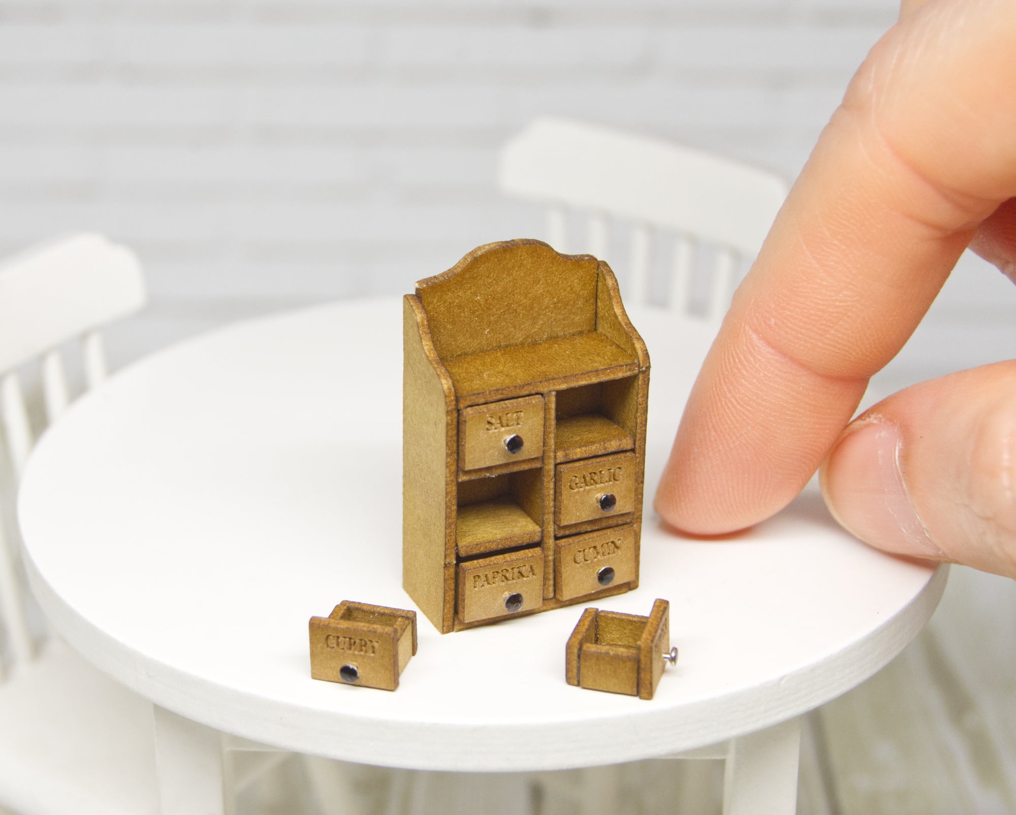 Spice chest with drawers (1:12 scale)