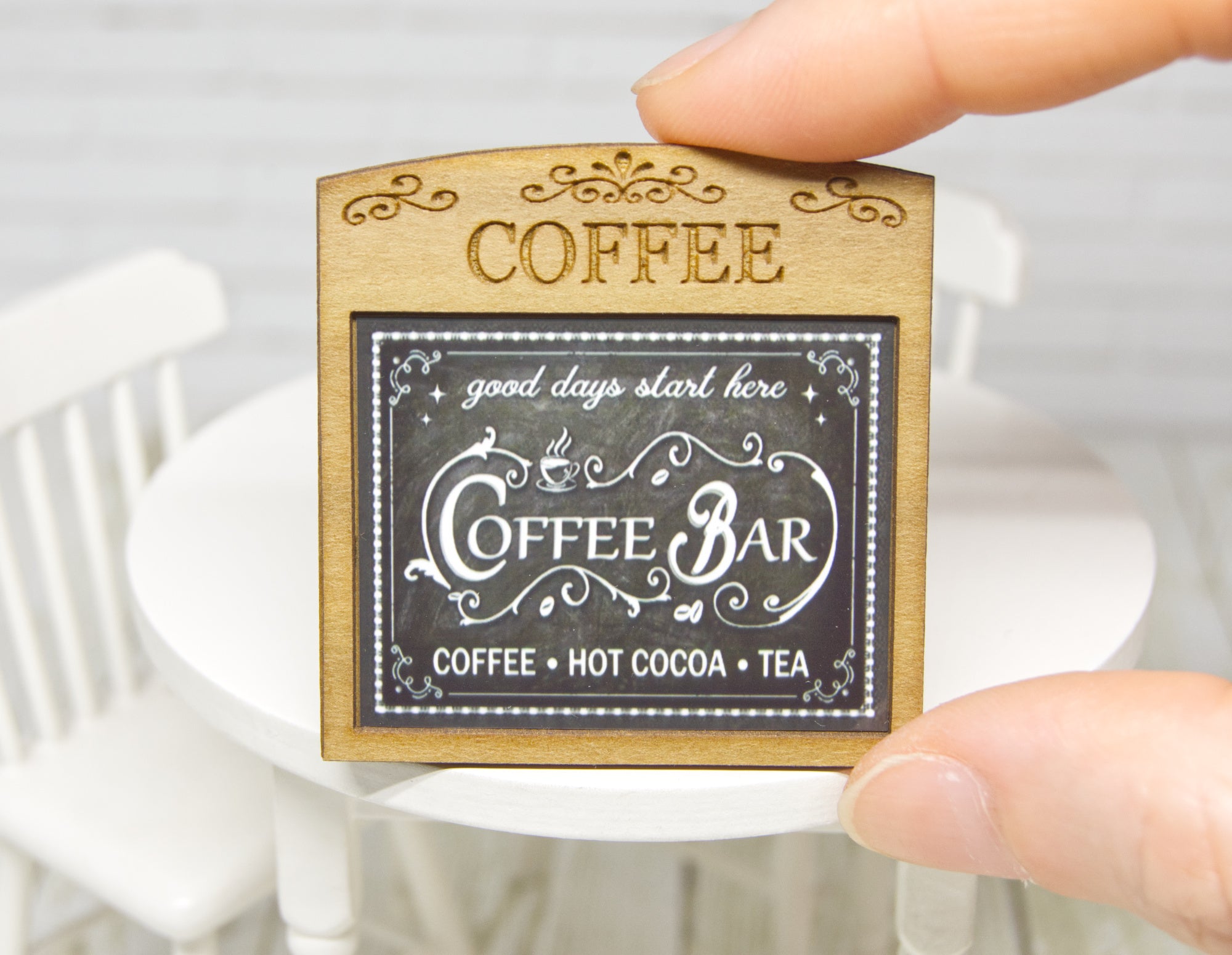 Chalkboard framed Sign (1:12 scale)