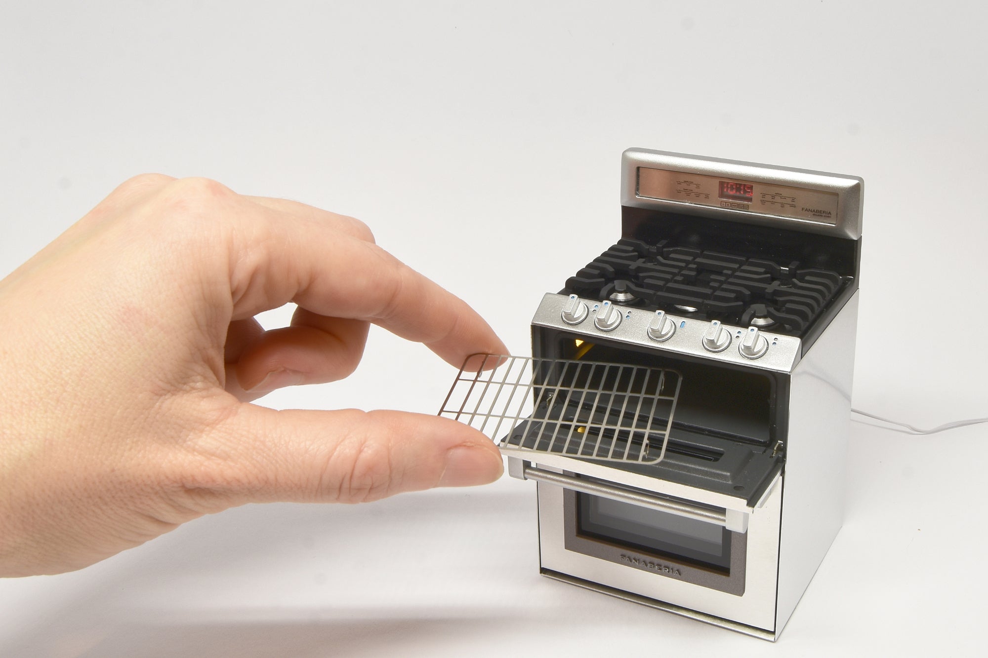 Double Oven Gas Range (1:12 scale) openable, with working light