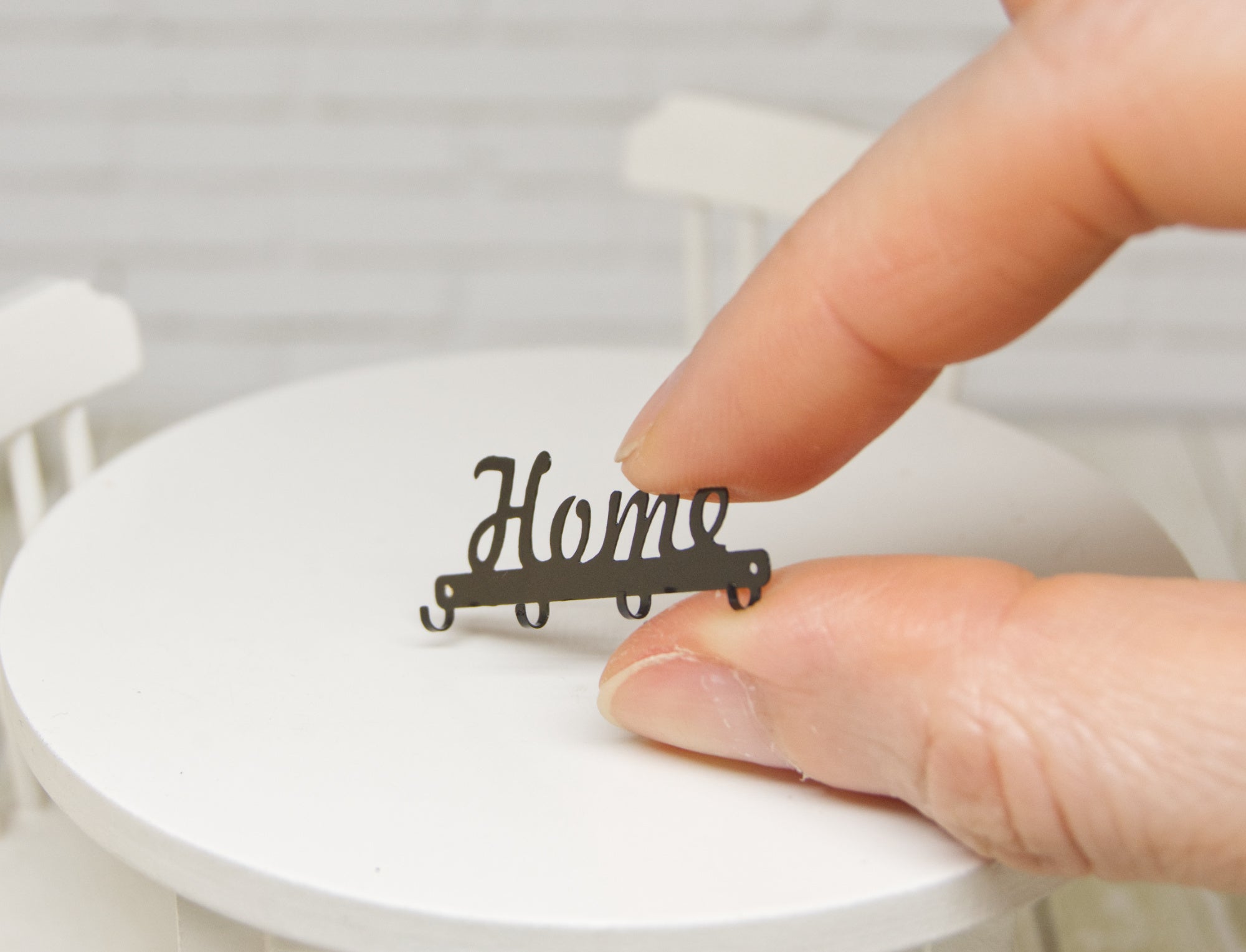 Metal "Home" Mug rack (1:12 scale)
