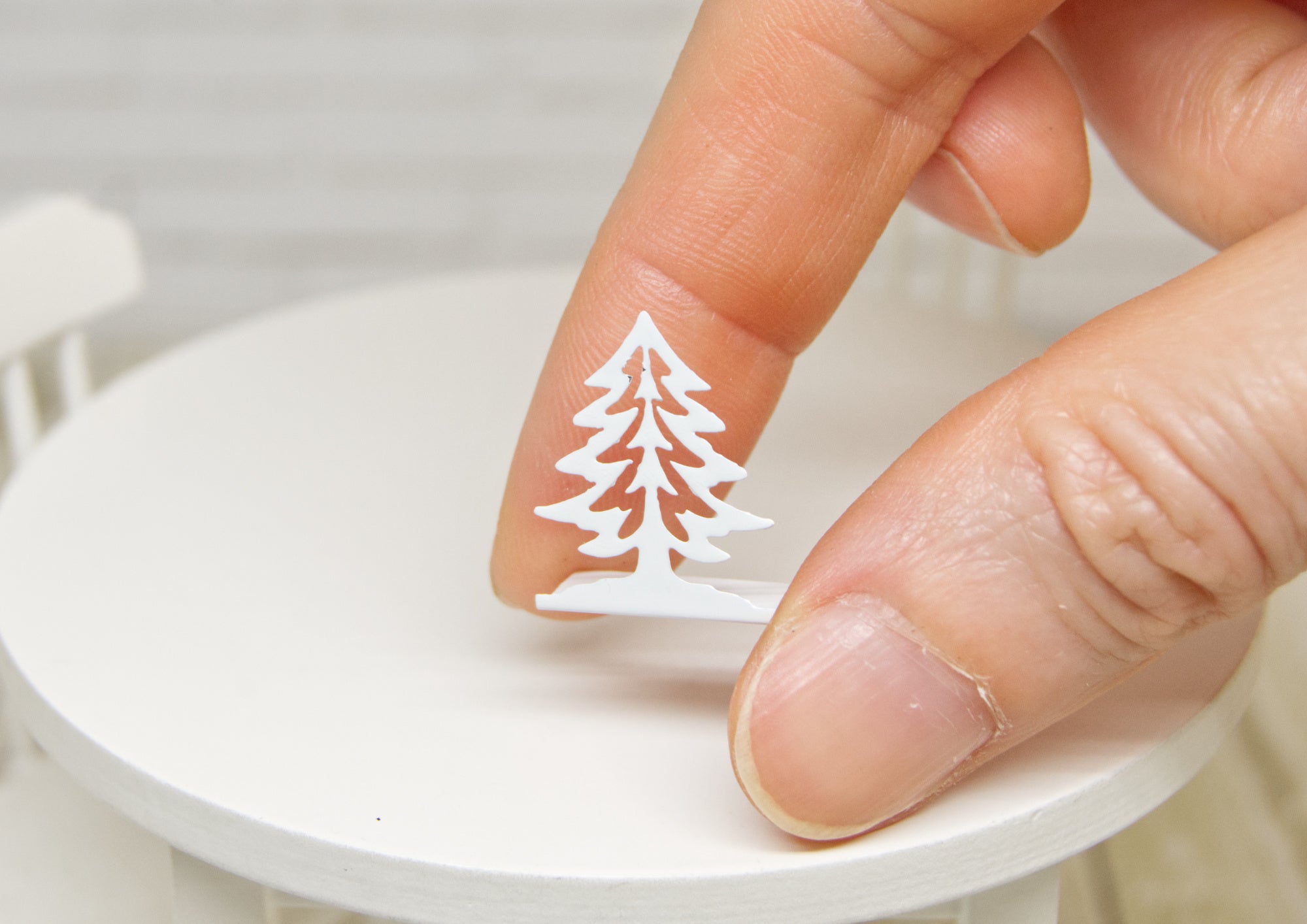 Metal Bookend - Christmas tree (1:12 scale)