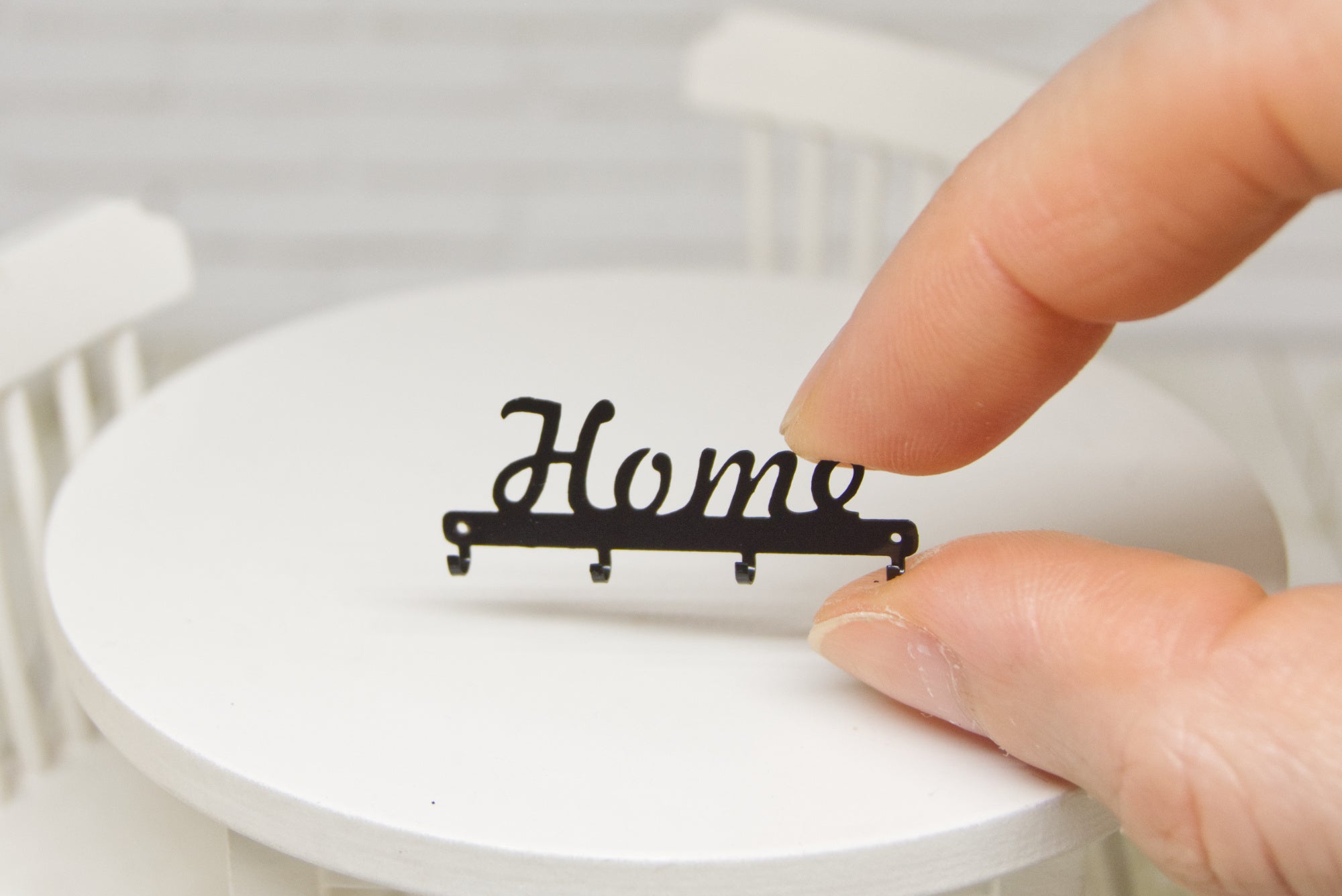 Metal "Home" Mug rack (1:12 scale)
