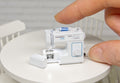 Sewing Machine with working light (1:12 scale) with box of threads
