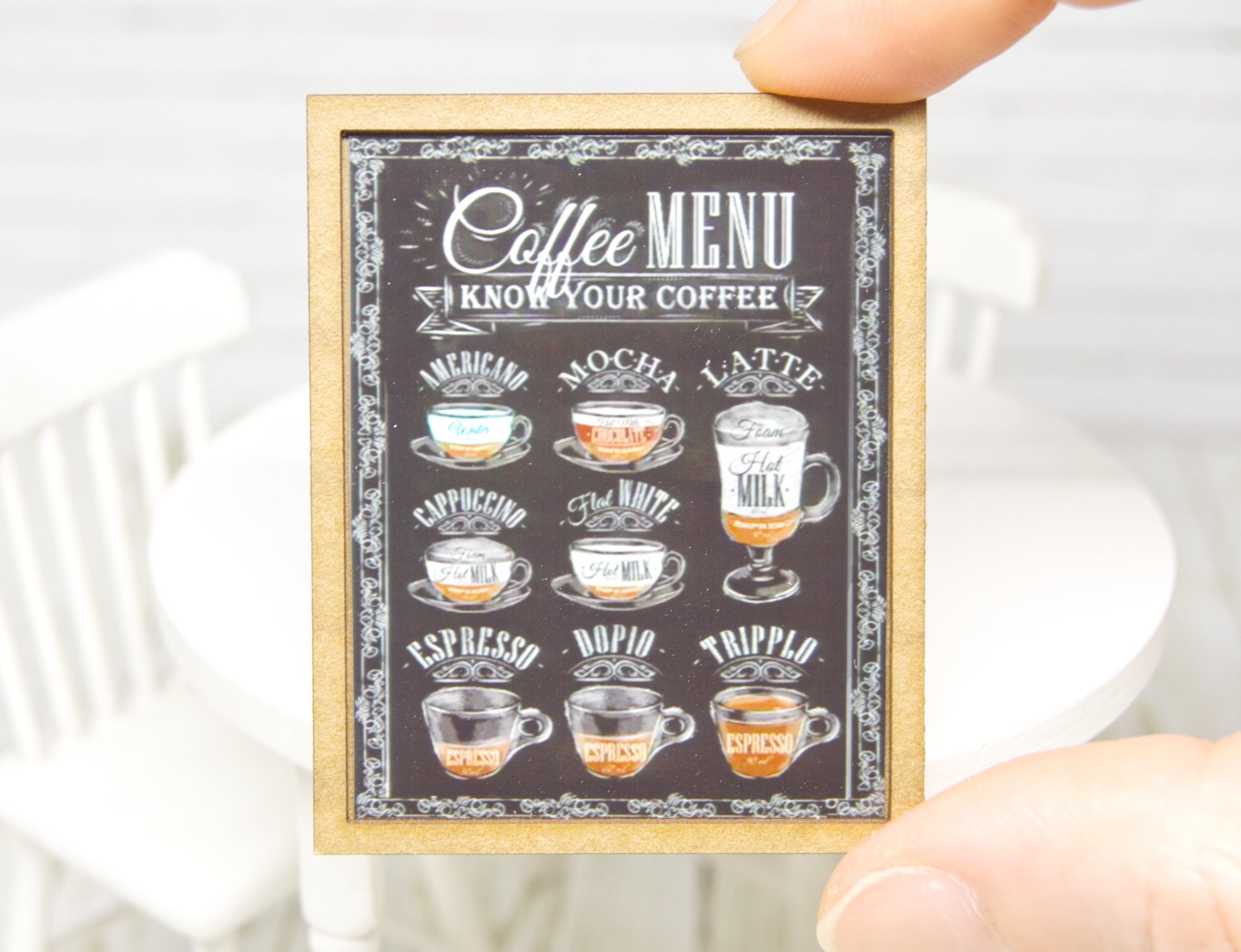 Chalkboard framed Sign (1:12 scale)