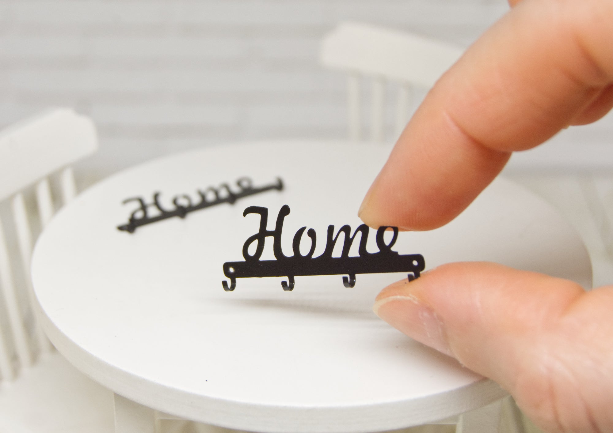 Metal "Home" Mug rack (1:12 scale)