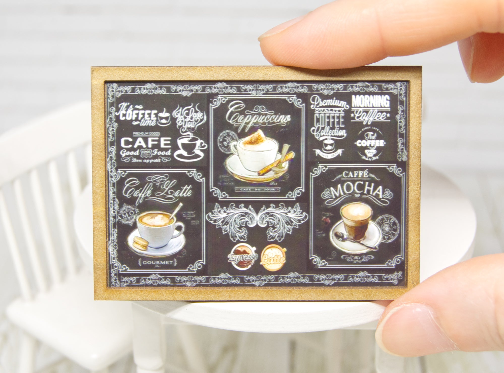 Chalkboard framed Sign (1:12 scale)