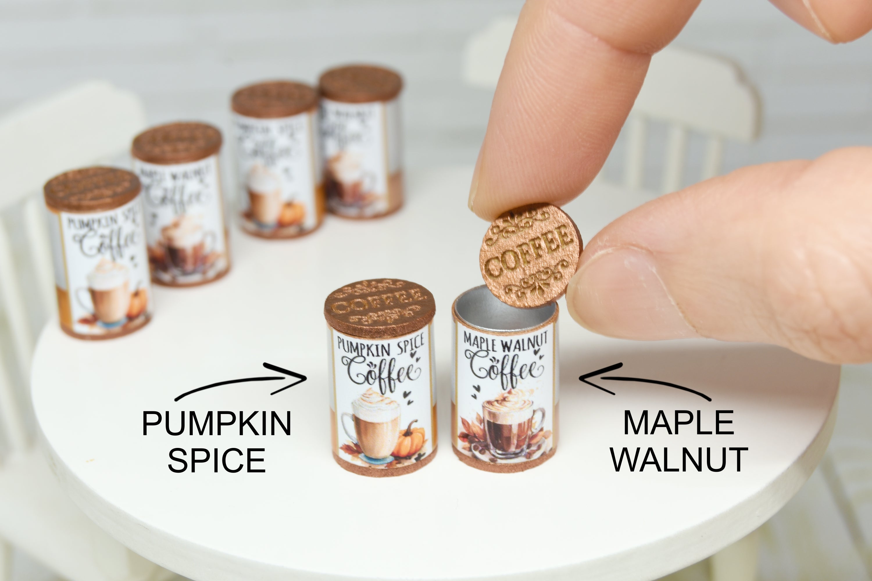 Coffee storage Tin (1:12 scale) Fall