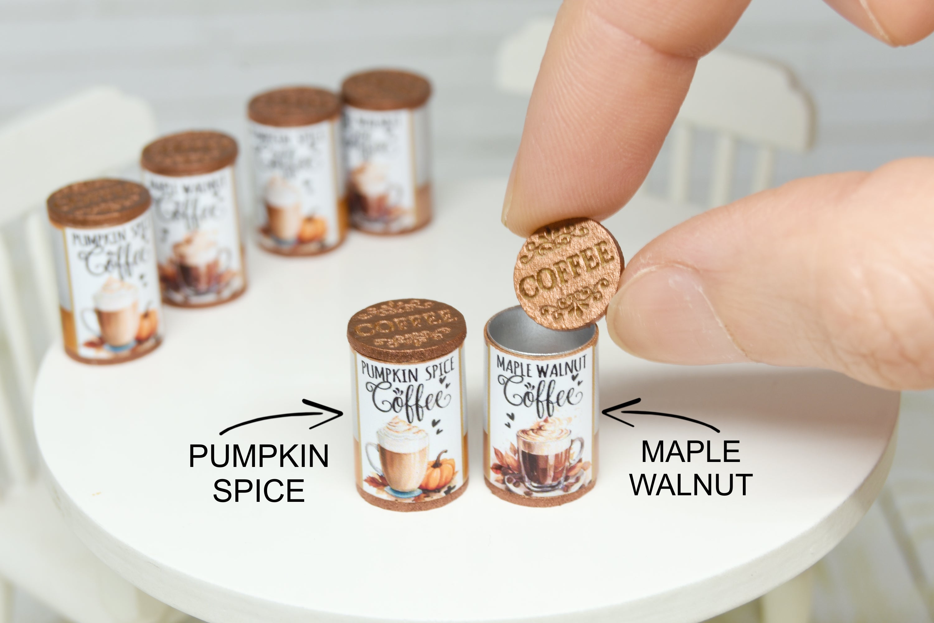 Coffee storage Tin (1:12 scale) Fall