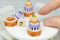 Round Boxes Set - 3pcs (1:12 scale) Halloween