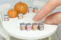 Set of Coffee Tins - 4 pcs (1:12 scale) Fall