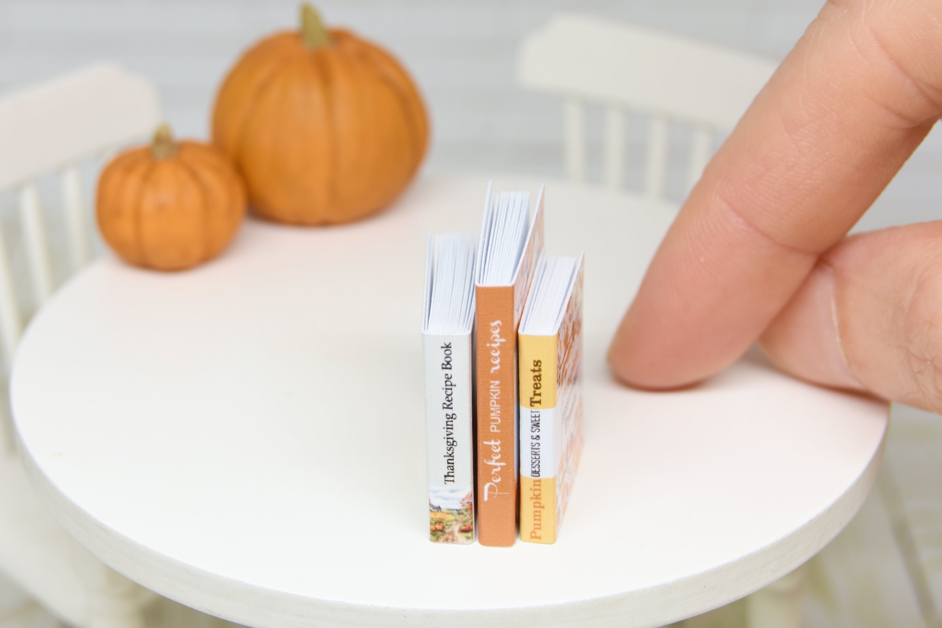 Books Set - 3pcs (1:12 scale) fall cooking