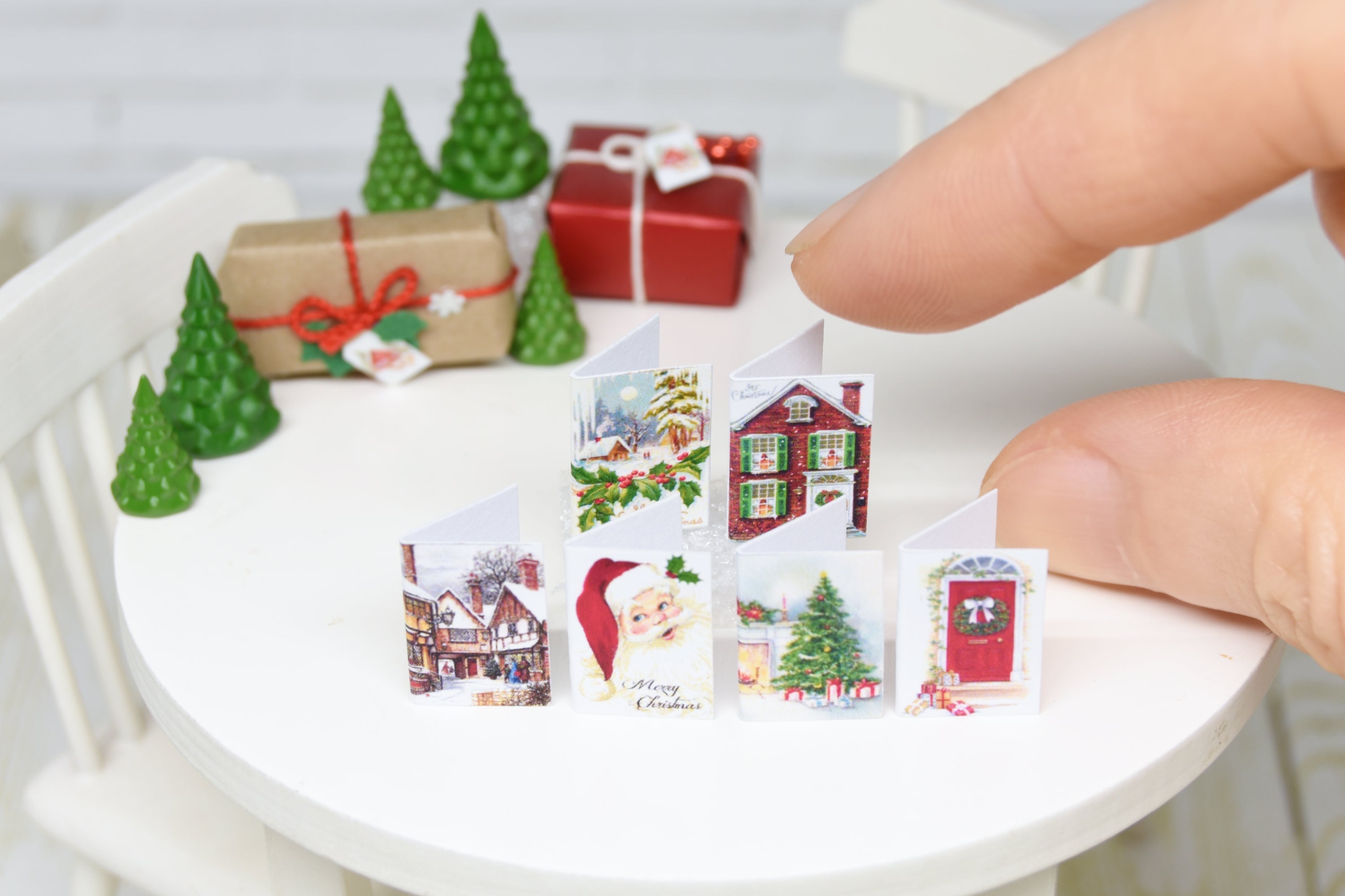 Christmas cards - 6 pcs (1:12 scale)