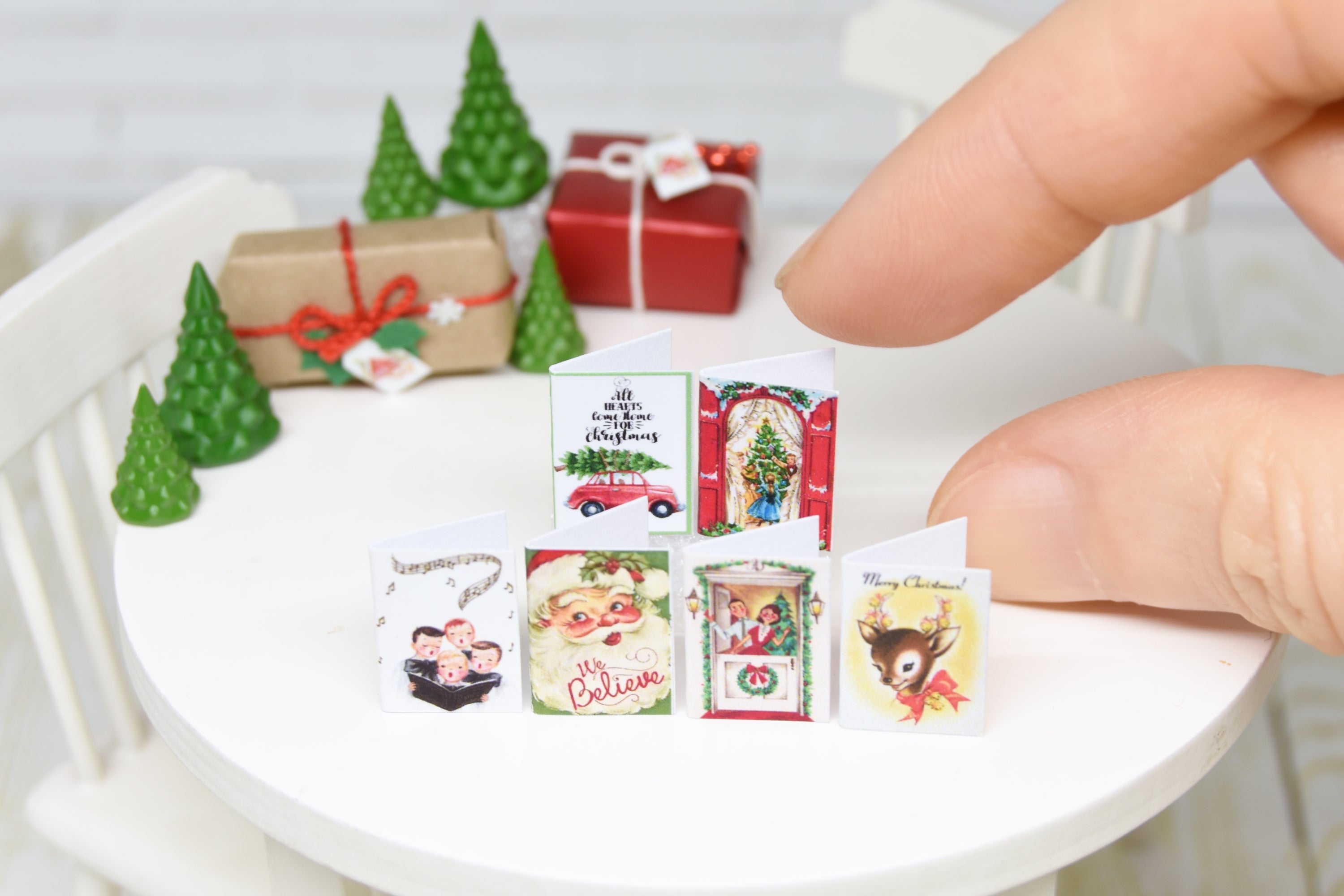 Christmas cards - 6 pcs (1:12 scale)