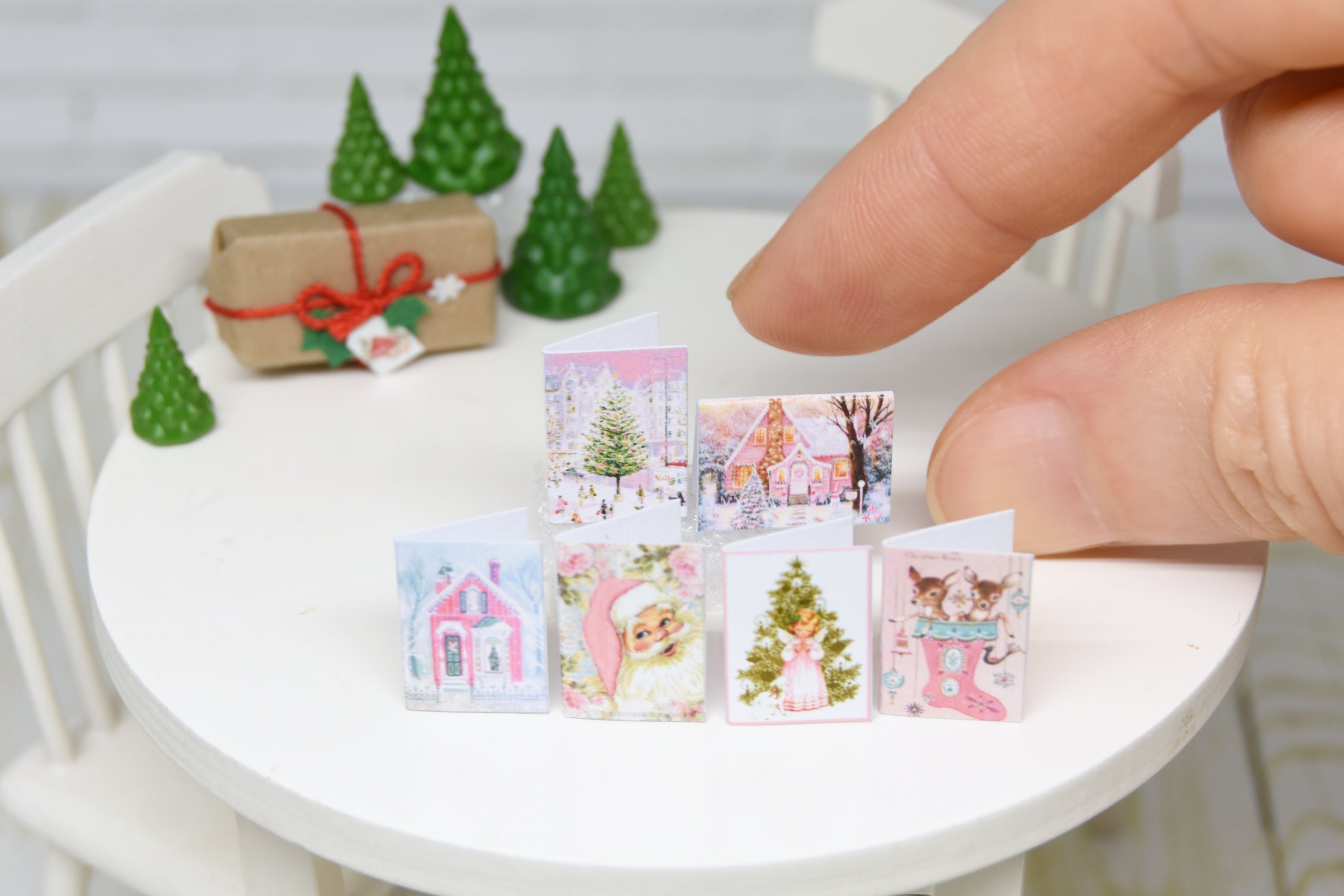 Christmas cards - 6 pcs (1:12 scale)