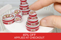 Christmas round boxes Set - 3pcs (1:12 scale)