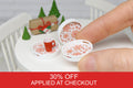 Christmas round Tray (1:12 scale)