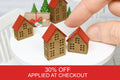 Christmas houses Set - 2pcs (1:12 scale)