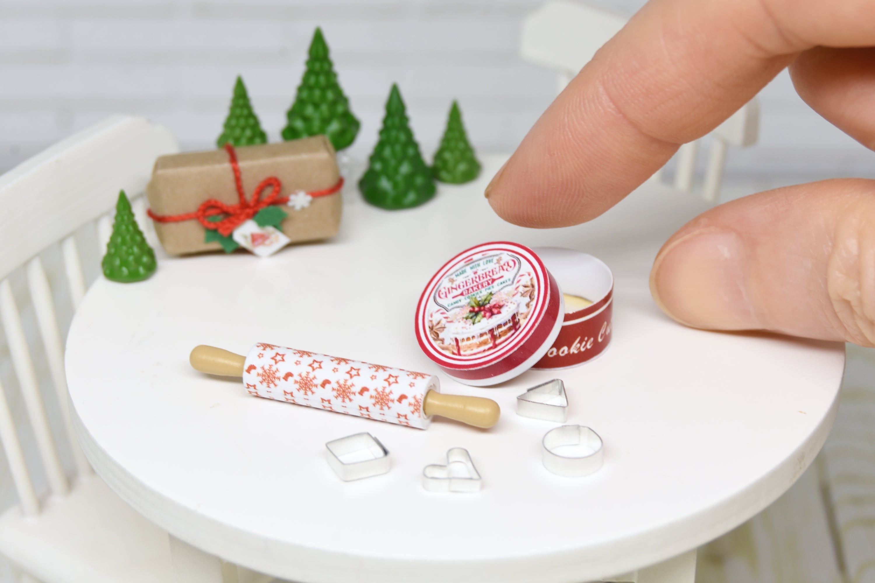 Cookie Cutters & Rolling Pin Set - (1:12 scale)