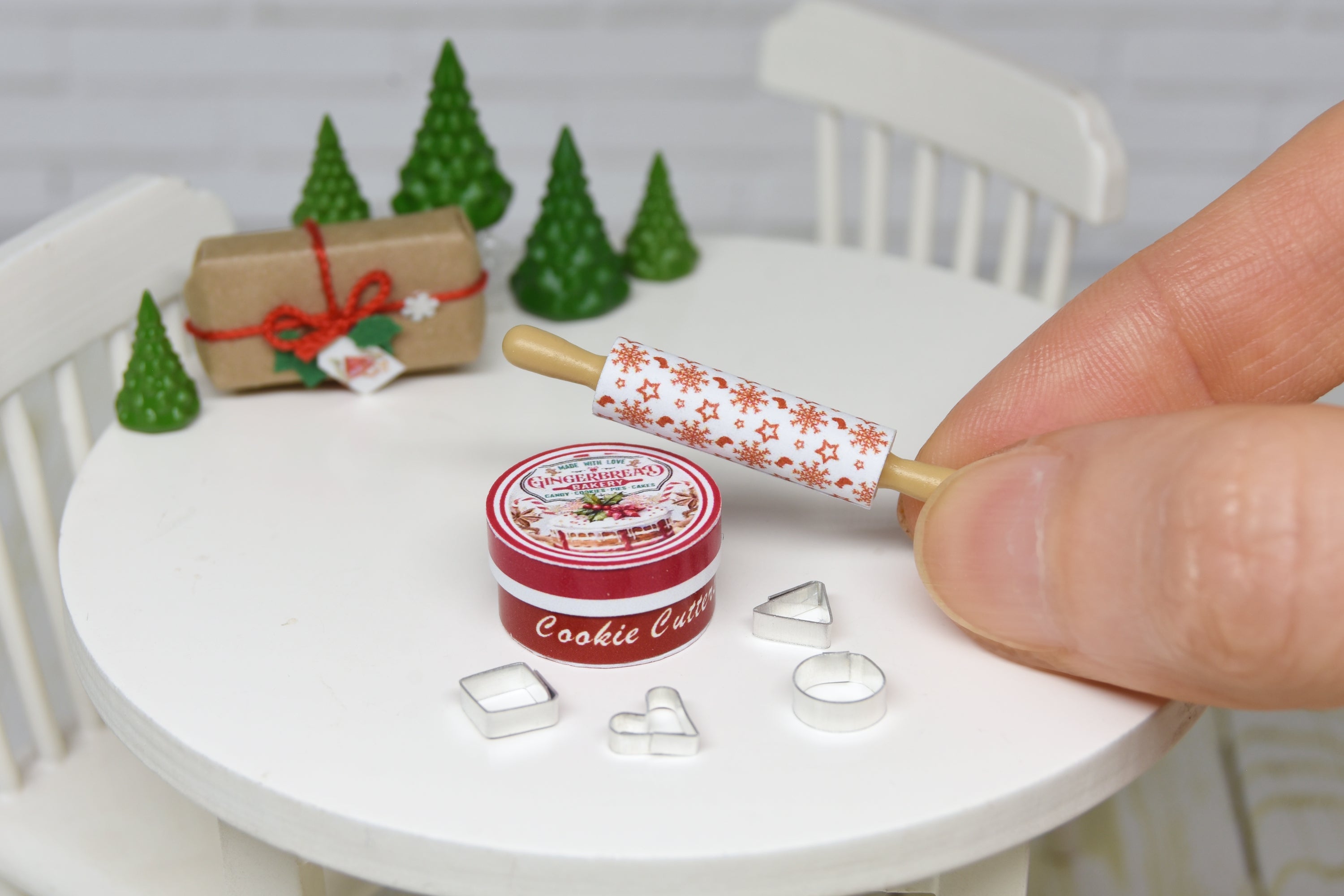 Cookie Cutters & Rolling Pin Set - (1:12 scale)