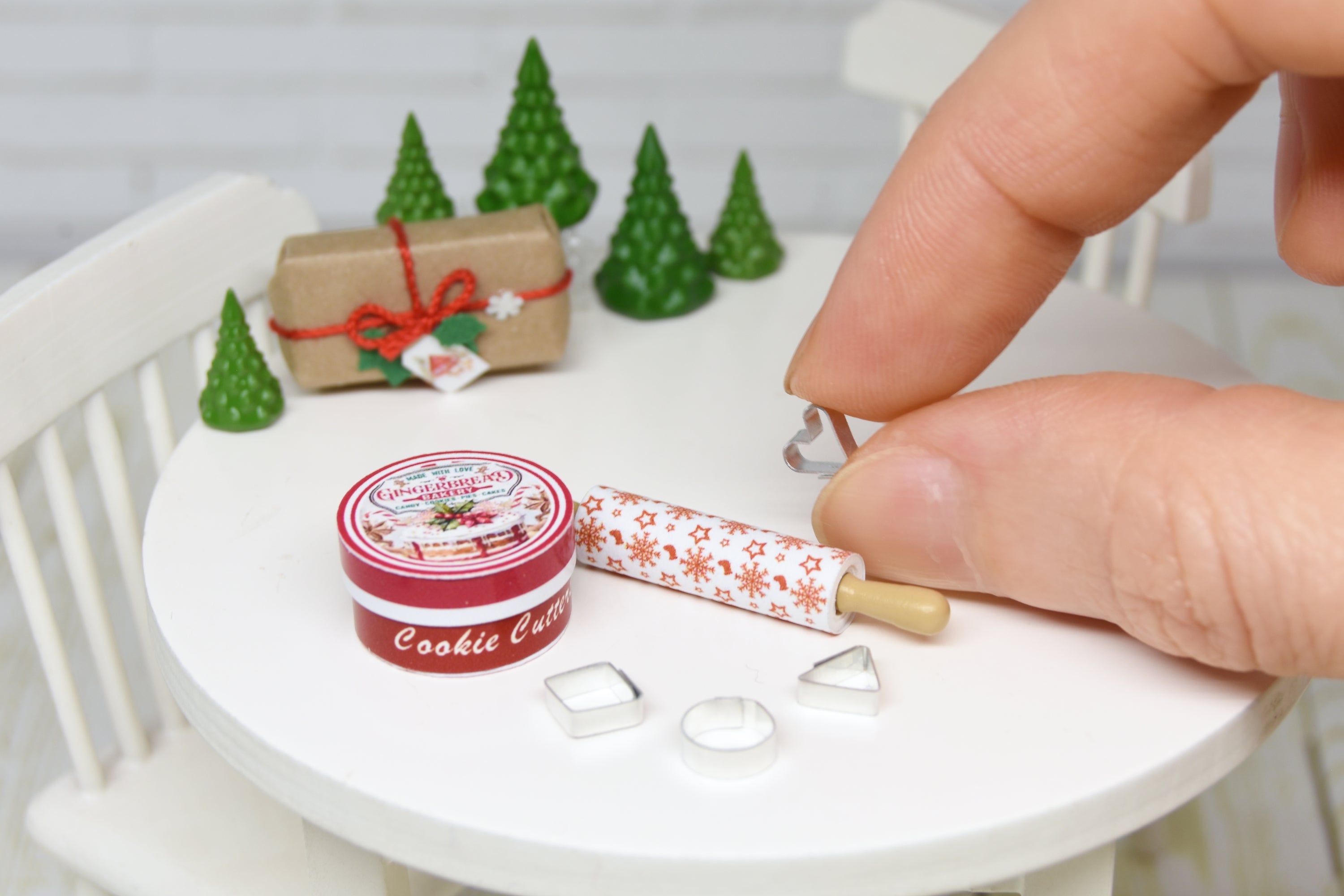 Cookie Cutters & Rolling Pin Set - (1:12 scale)