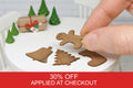 Christmas wooden cutting boards Set - 4pcs (1:12 scale)
