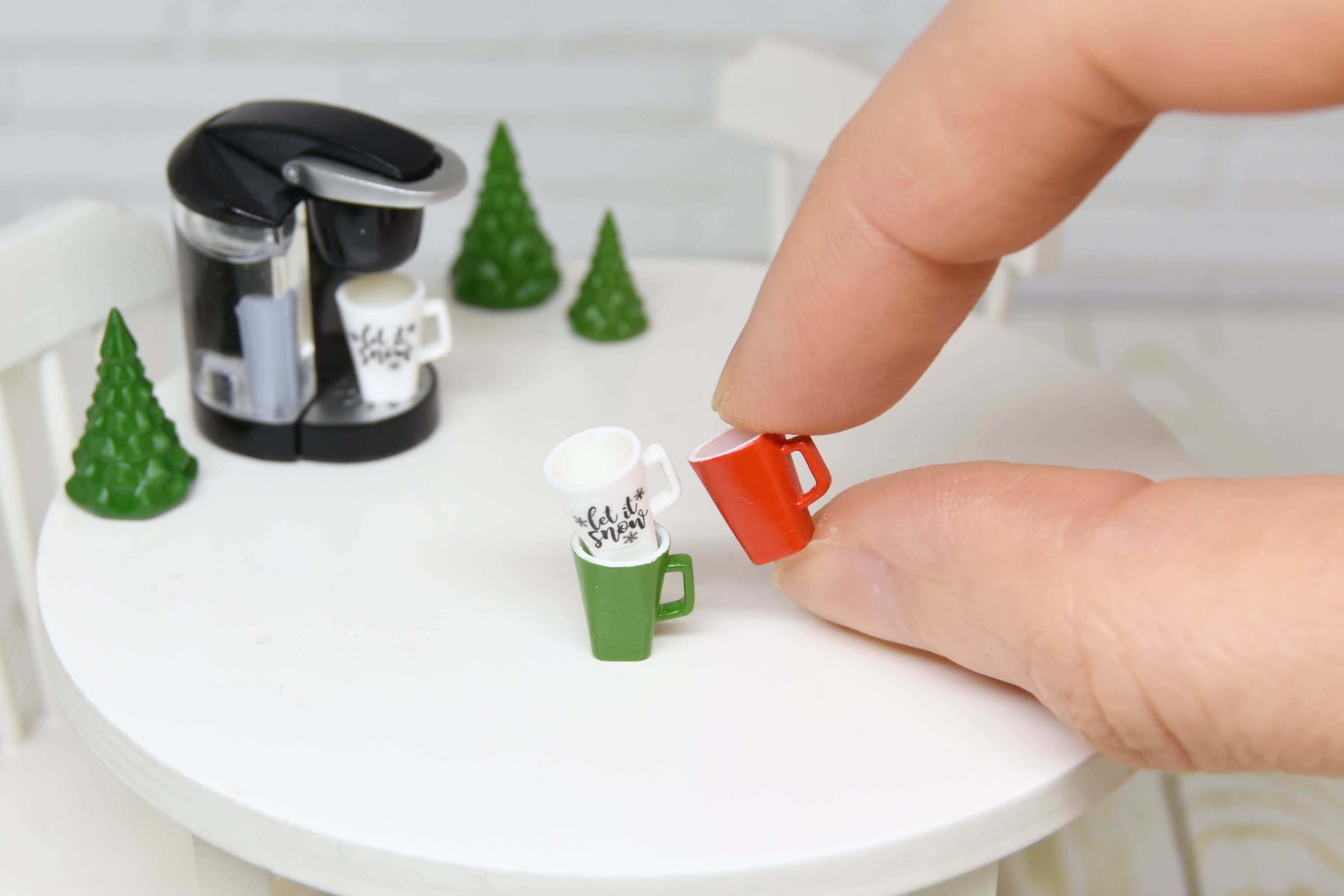 Christmas Mug SET - 3pcs (1:12 scale)
