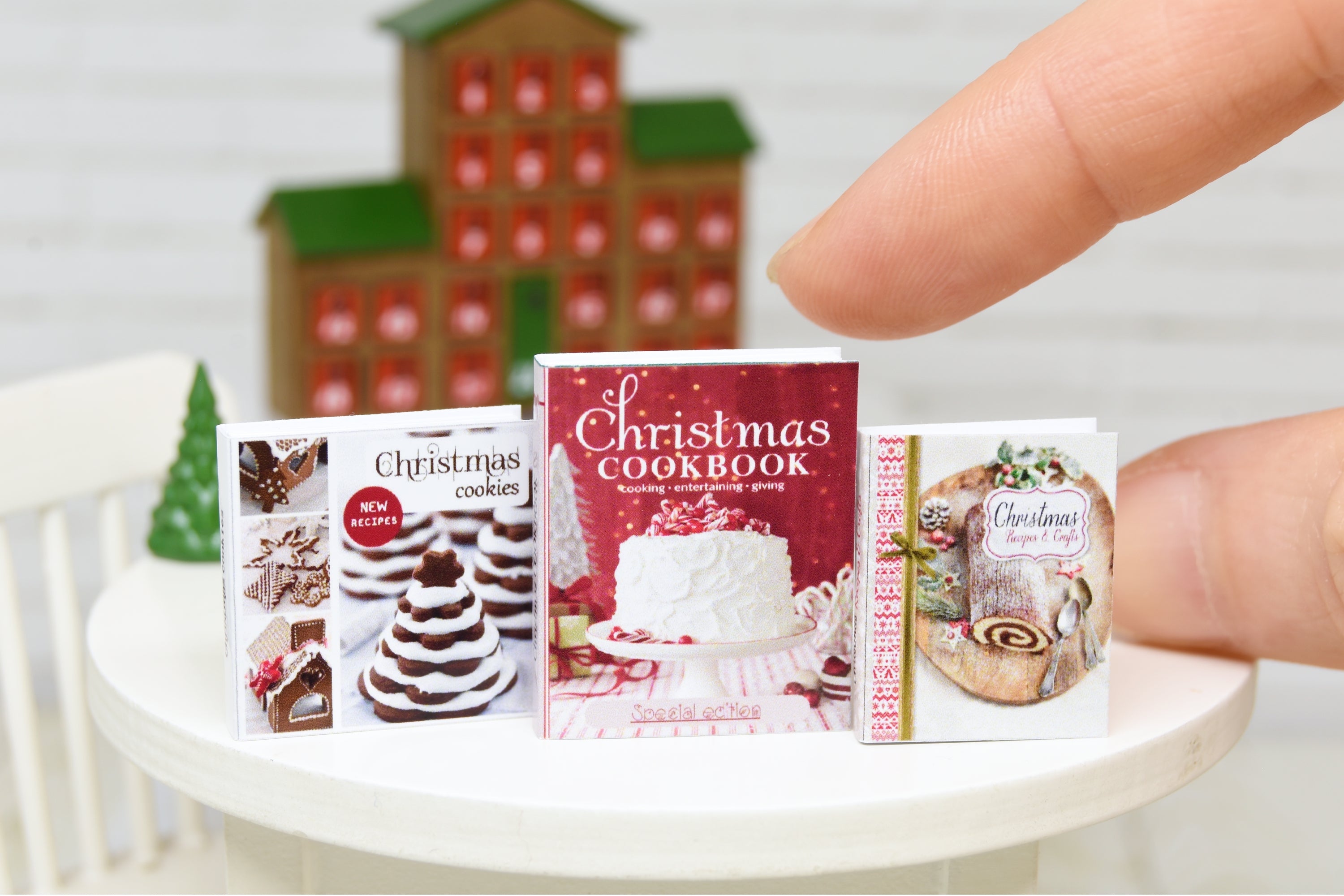Books Set - 3pcs (1:12 scale) Christmas