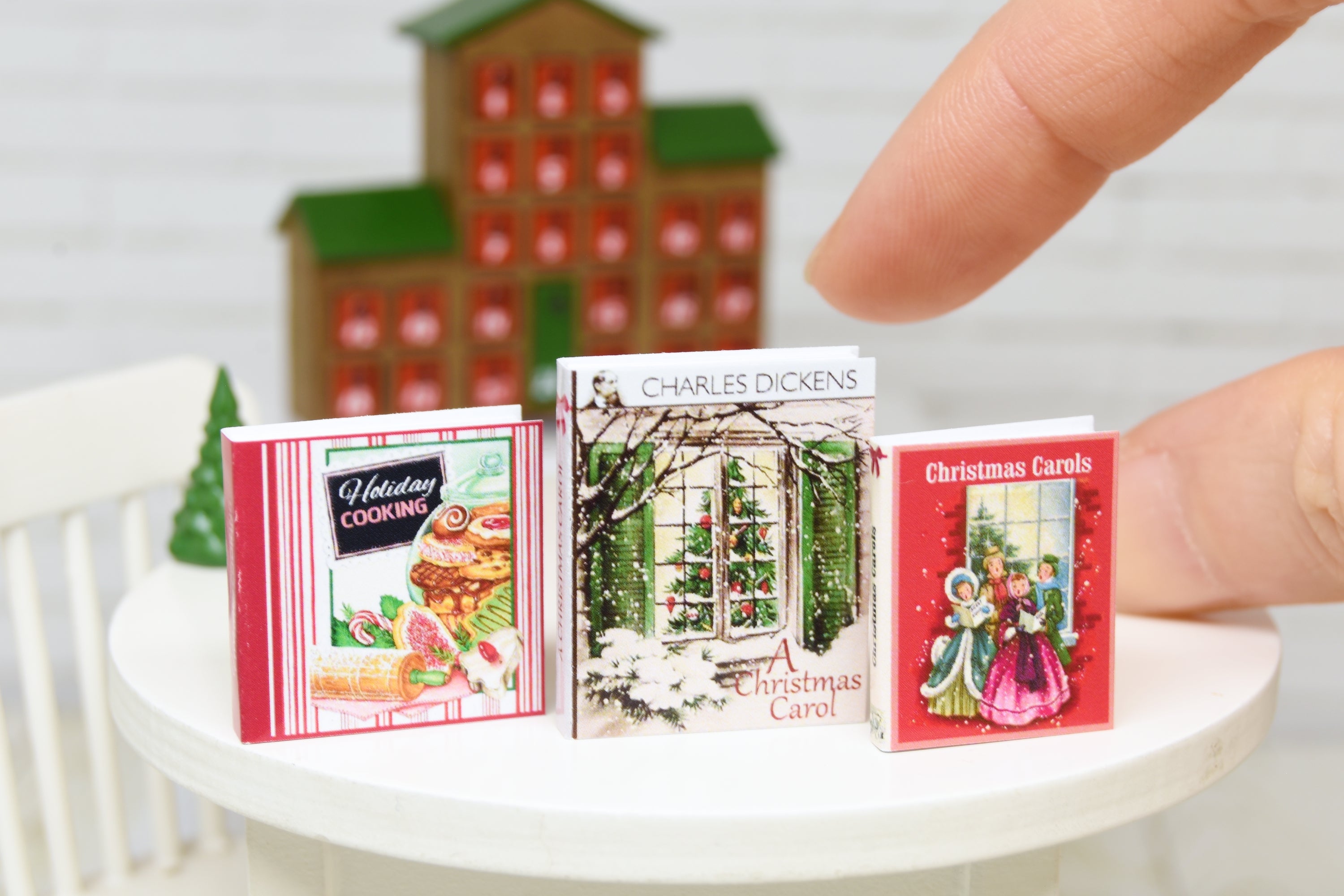 Books Set - 3pcs (1:12 scale) Christmas