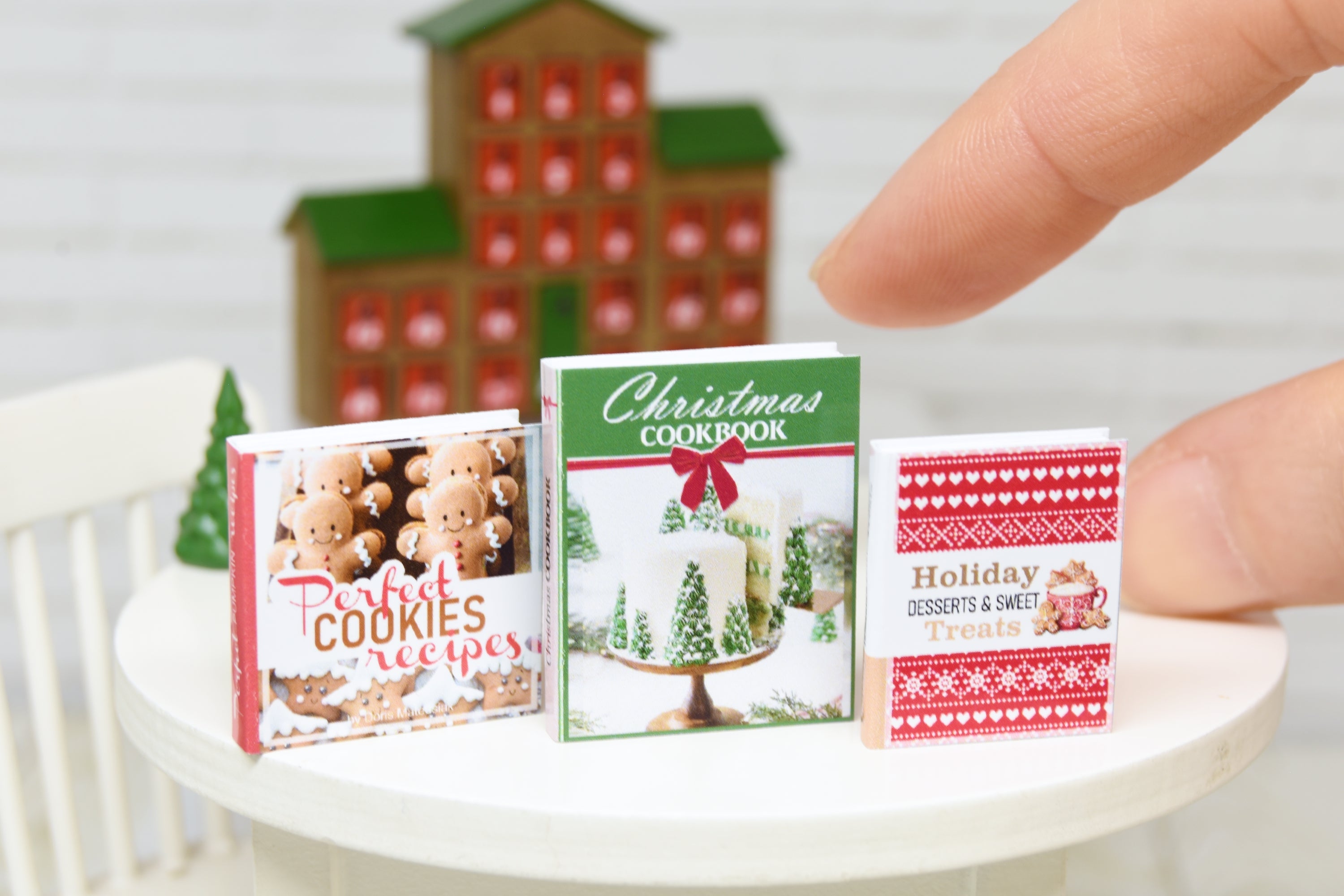 Books Set - 3pcs (1:12 scale) Christmas