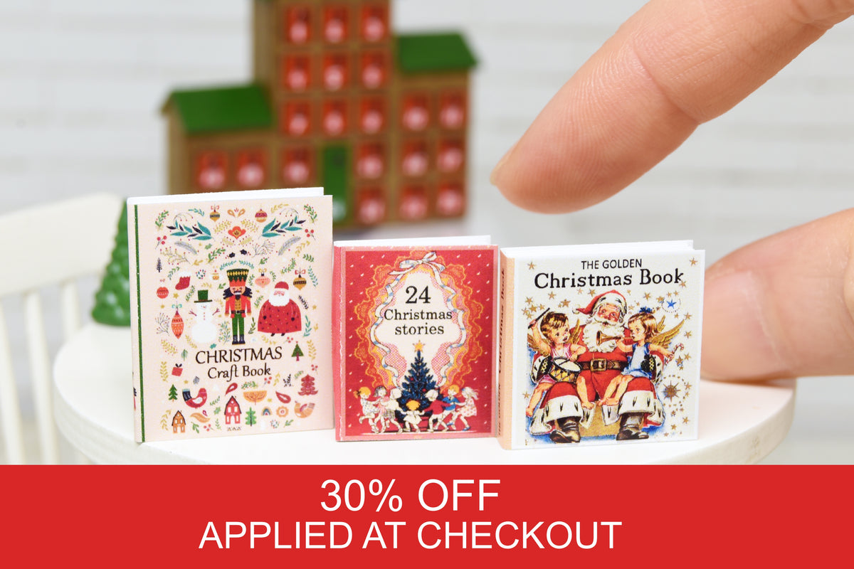 Books Set - 3pcs (1:12 scale) Christmas