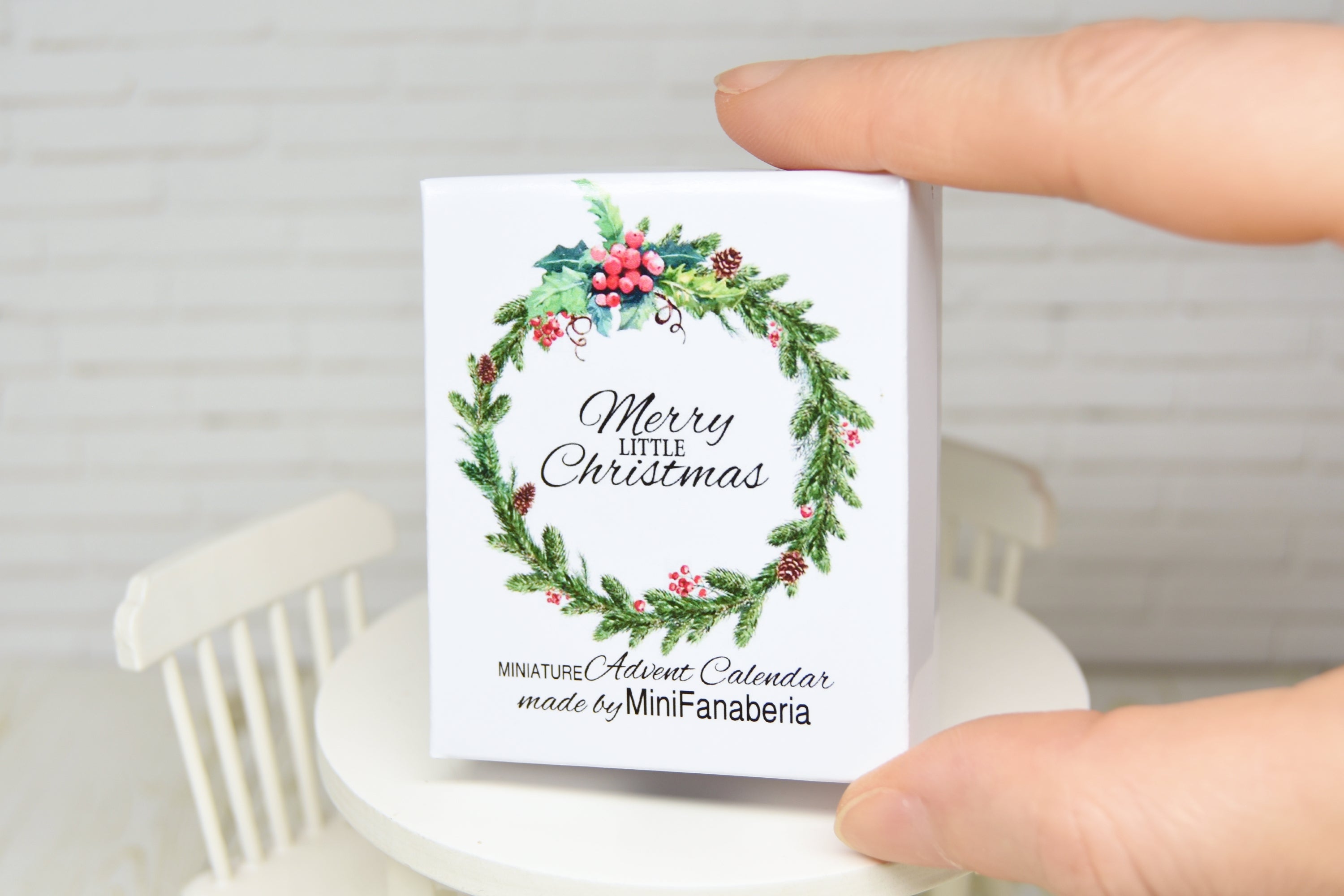 Advent Calendar with pull out 24 drawers  (1:12 scale) Christmas