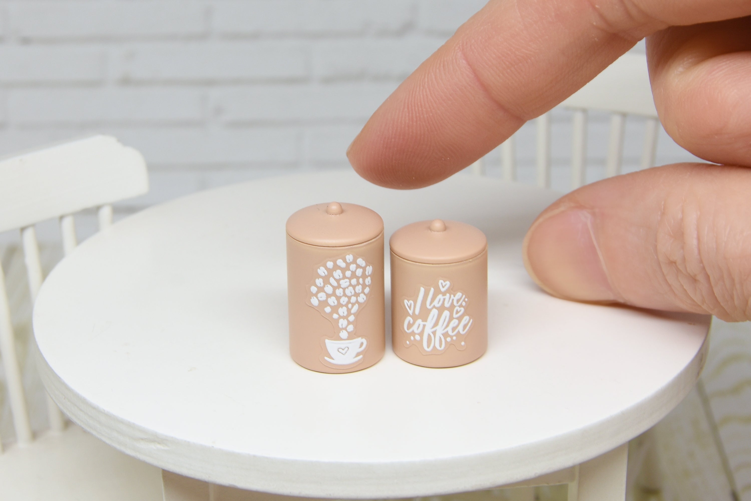 Container Set - 2pcs (1:12 scale) with removable lids