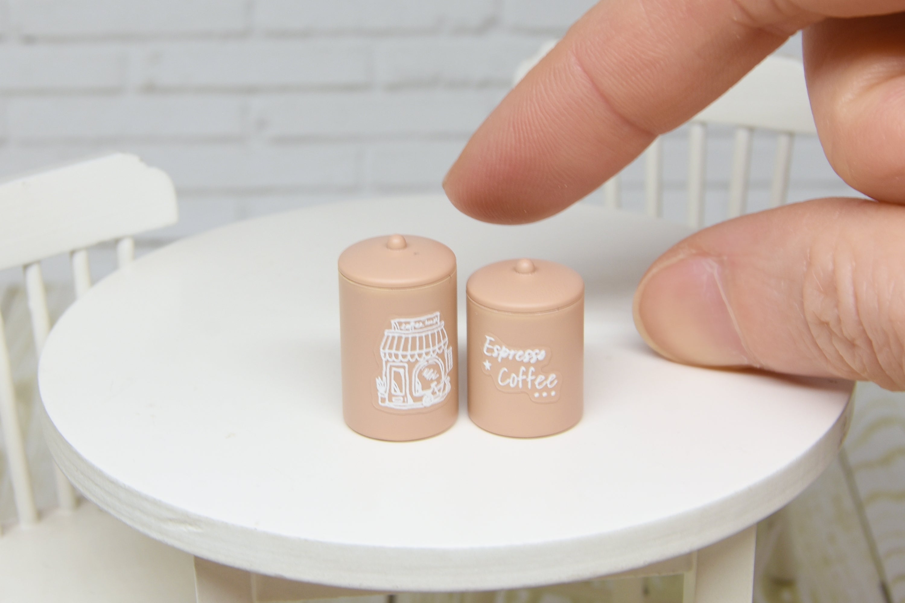 Container Set - 2pcs (1:12 scale) with removable lids