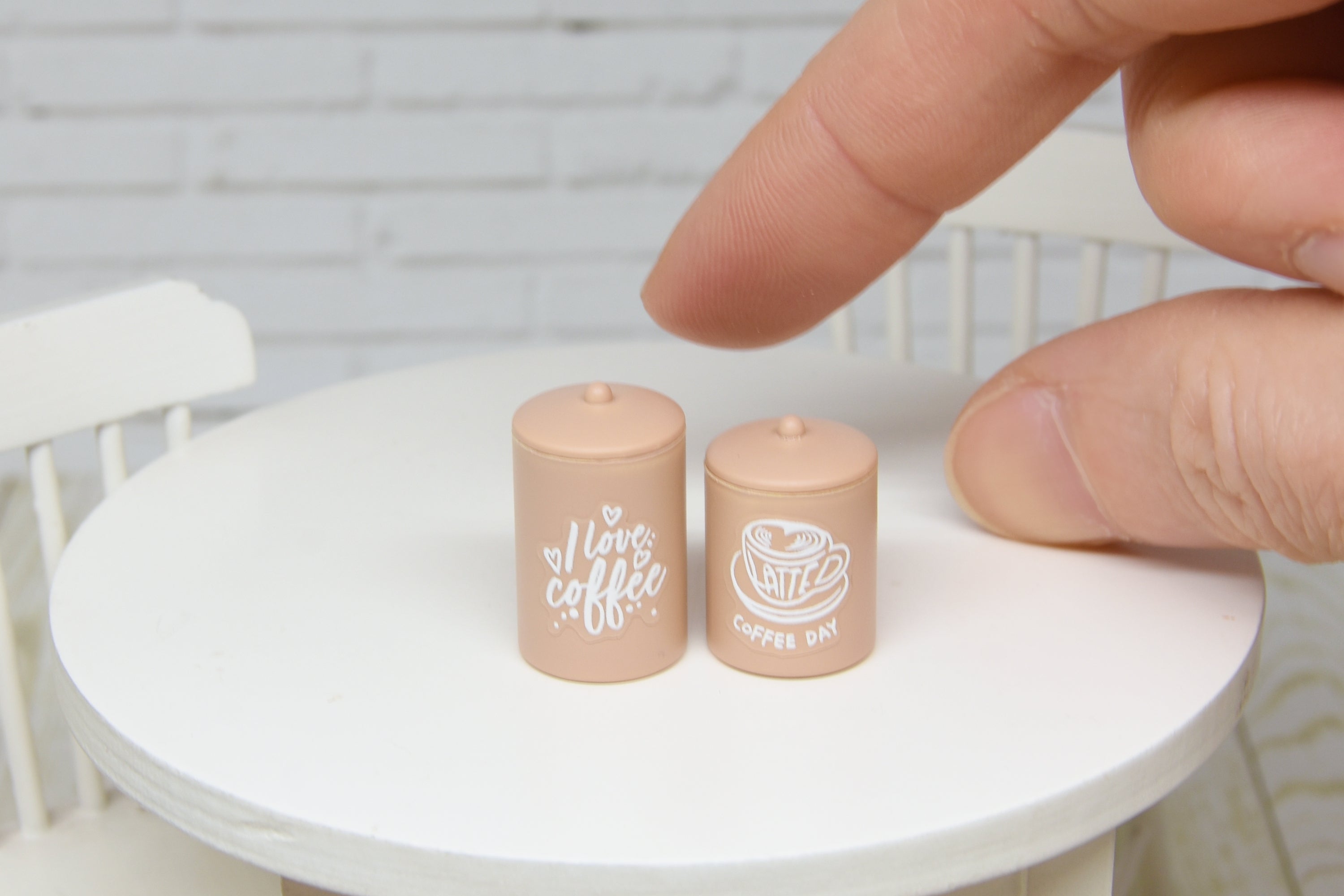 Container Set - 2pcs (1:12 scale) with removable lids